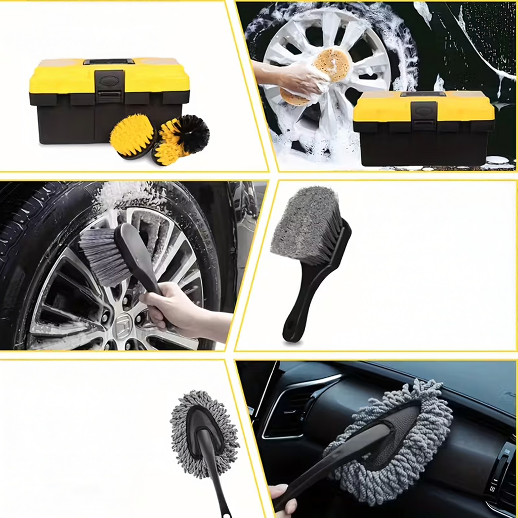 120 tk XXL autohooldus- ja puhastuskomplekti tööriistakastiga RC-K-2075-15775
