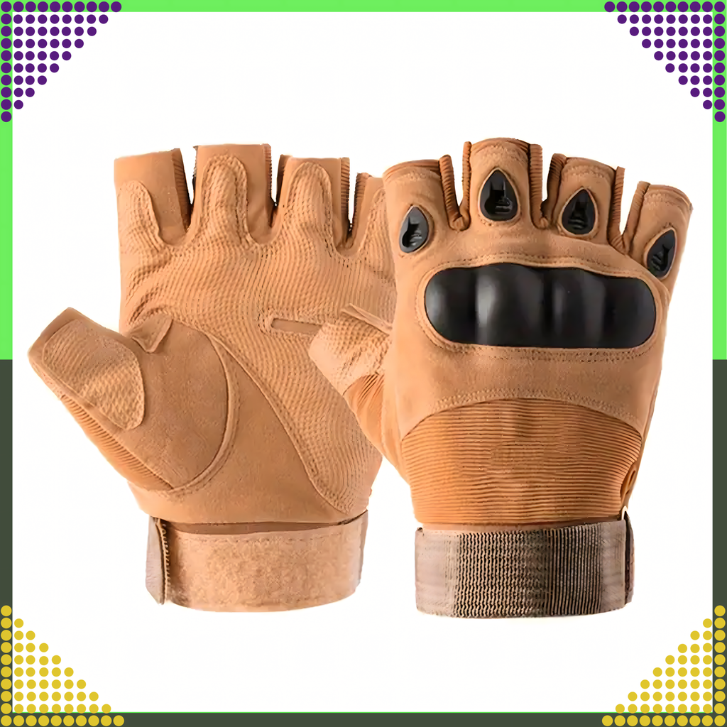 Survival Tactical Combat Gloves for Motorcycle Fingerless Military Work Gloves L