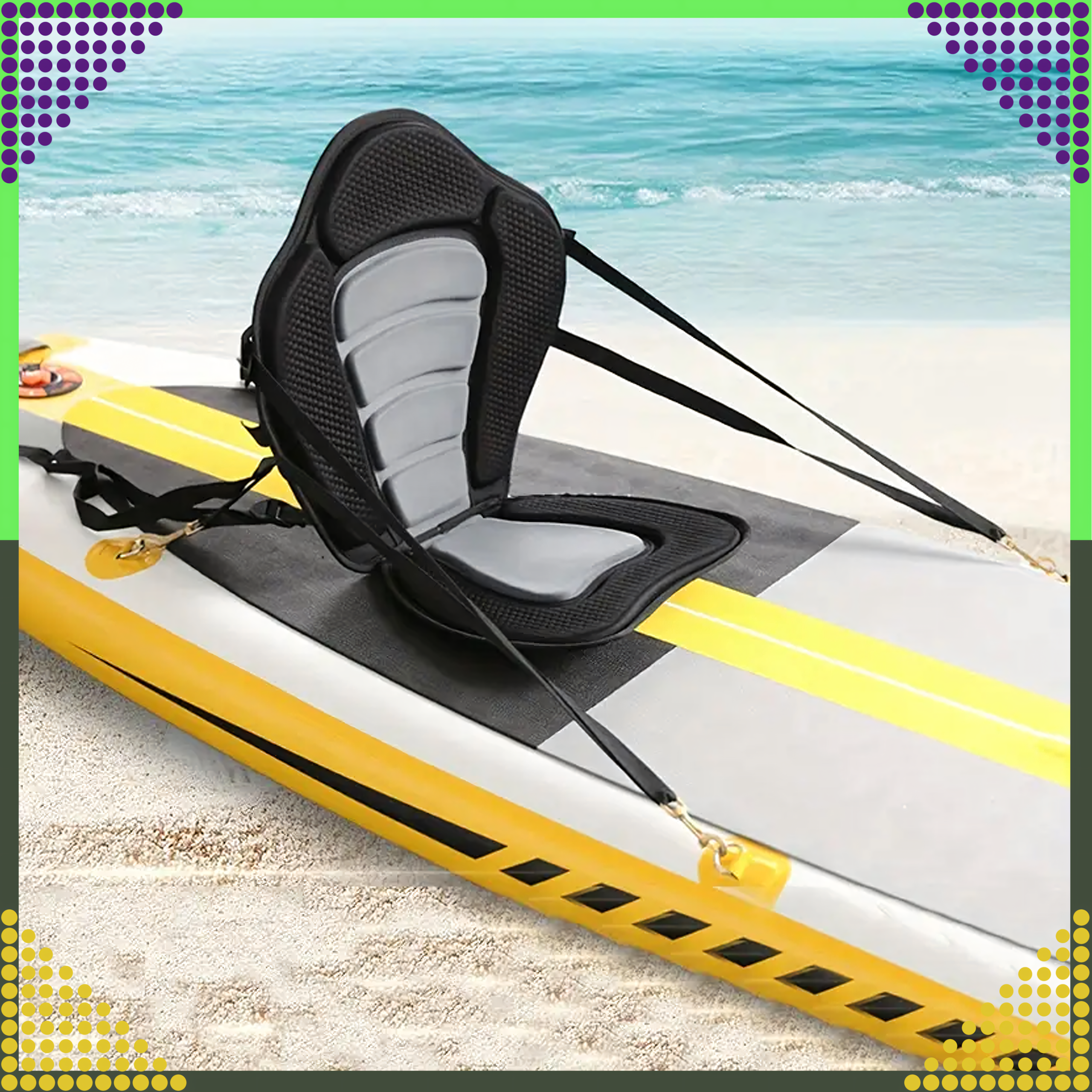 Seljatoega istmepadi süstale SUP-laudadele, pehme, eemaldatav, kerge