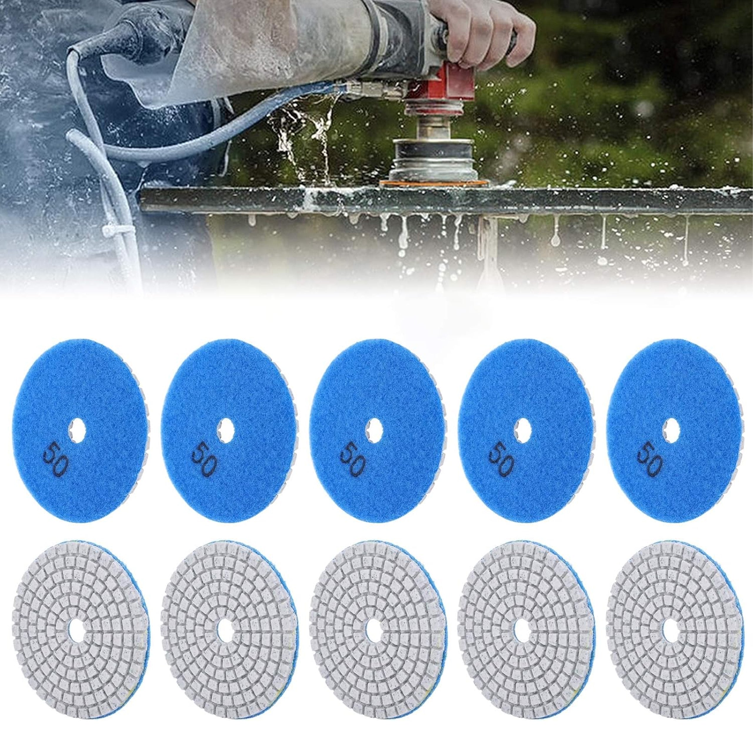10x teemantpoleerimisketas 80mm portselanplaatide lihvimiseks, takjakinnitusega G50