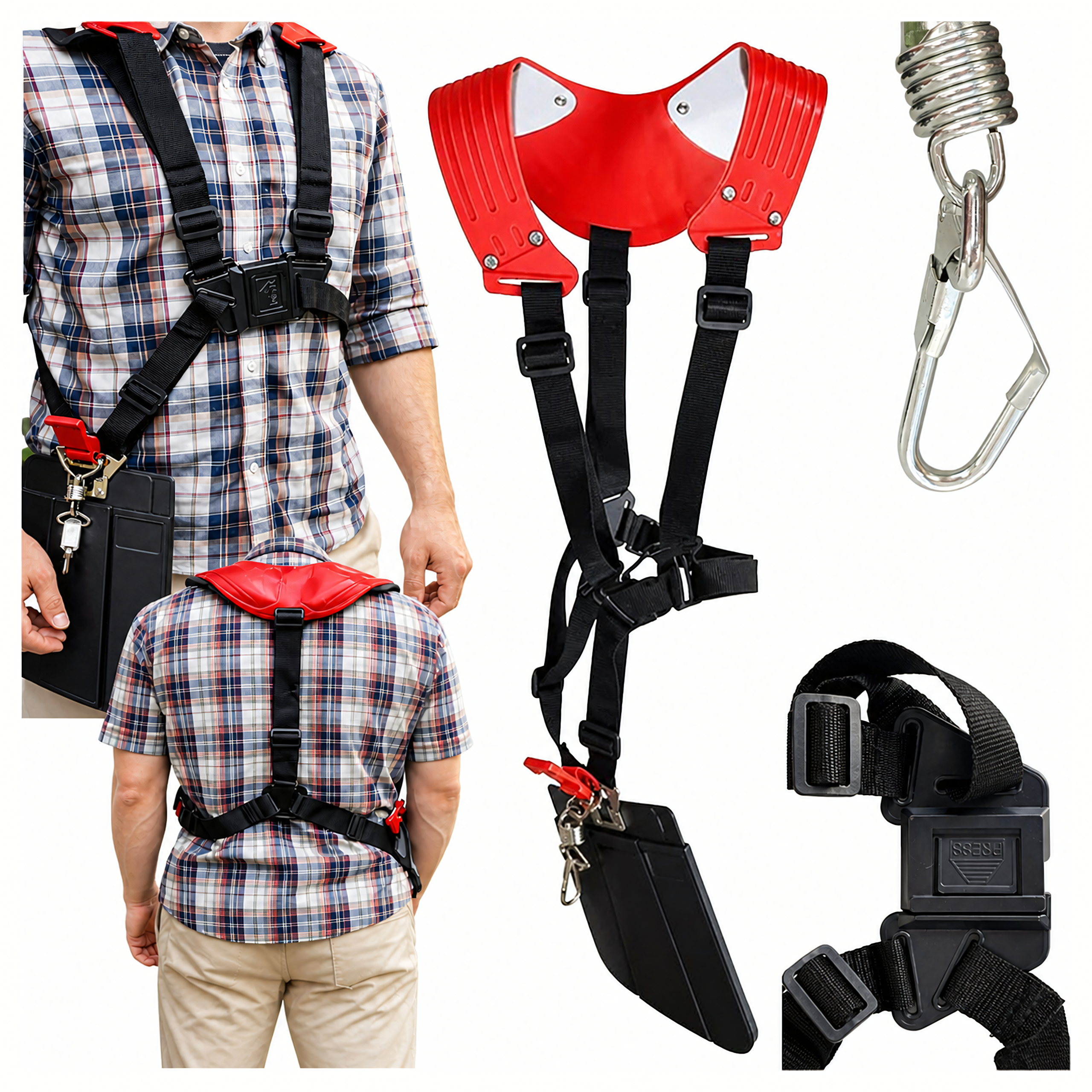 Adjustable Heavy-Duty Harness Straps for Gasoline Brush Cutter
