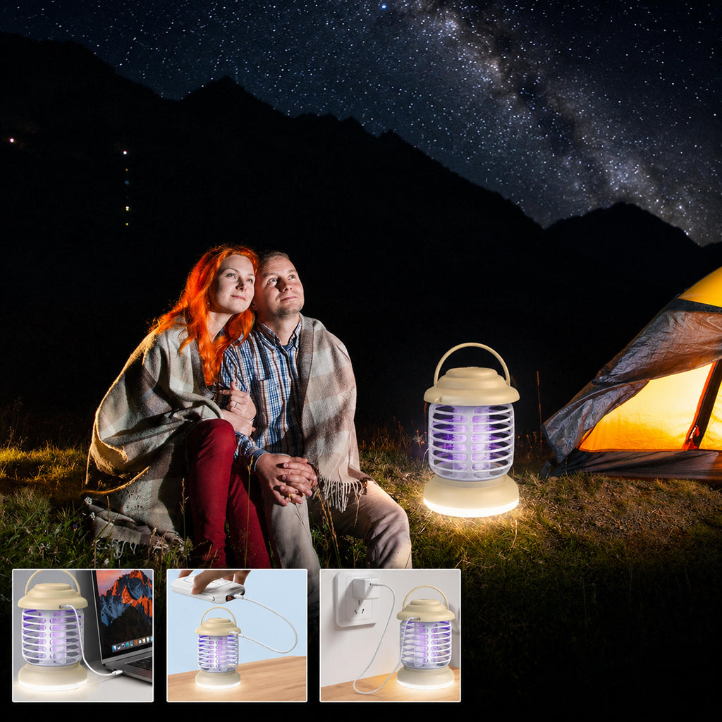 Portable UV Insect Killer Lamp for Flies, Mosquitoes, Moths, and Other Insects for Garden and Terrace
