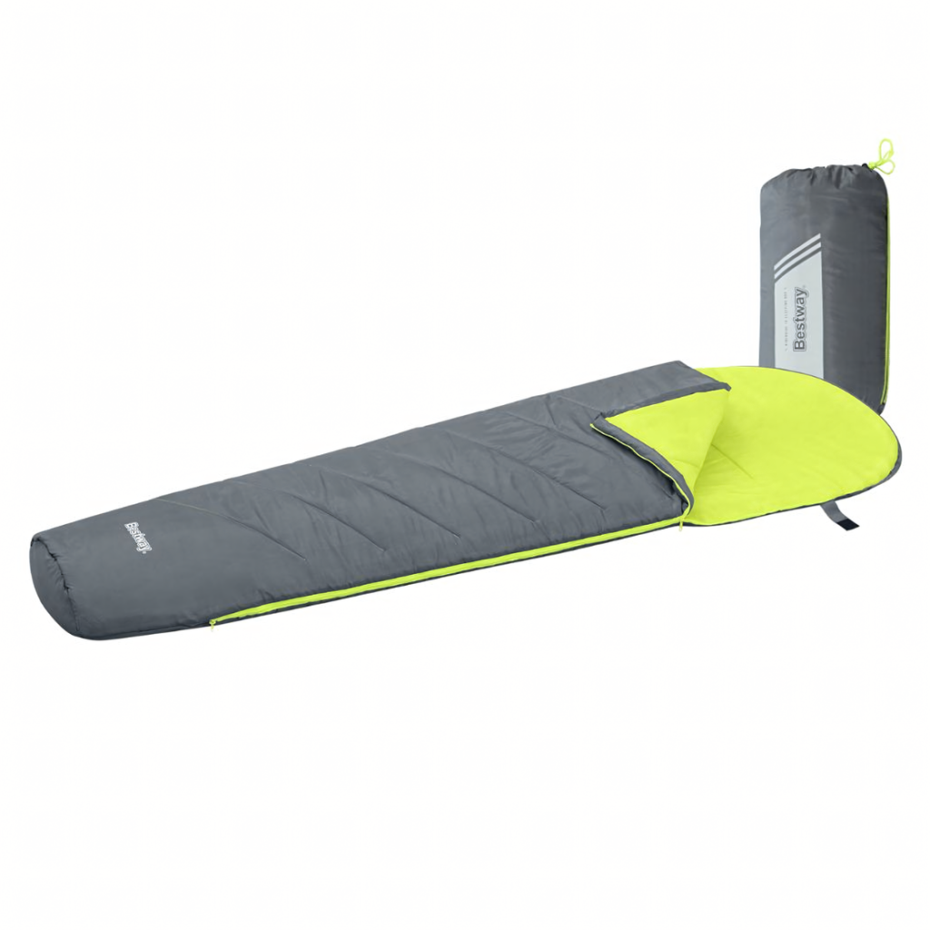 Bestway 68102 Mummy matkamine telkimine magamiskott 220x75x50 roheline