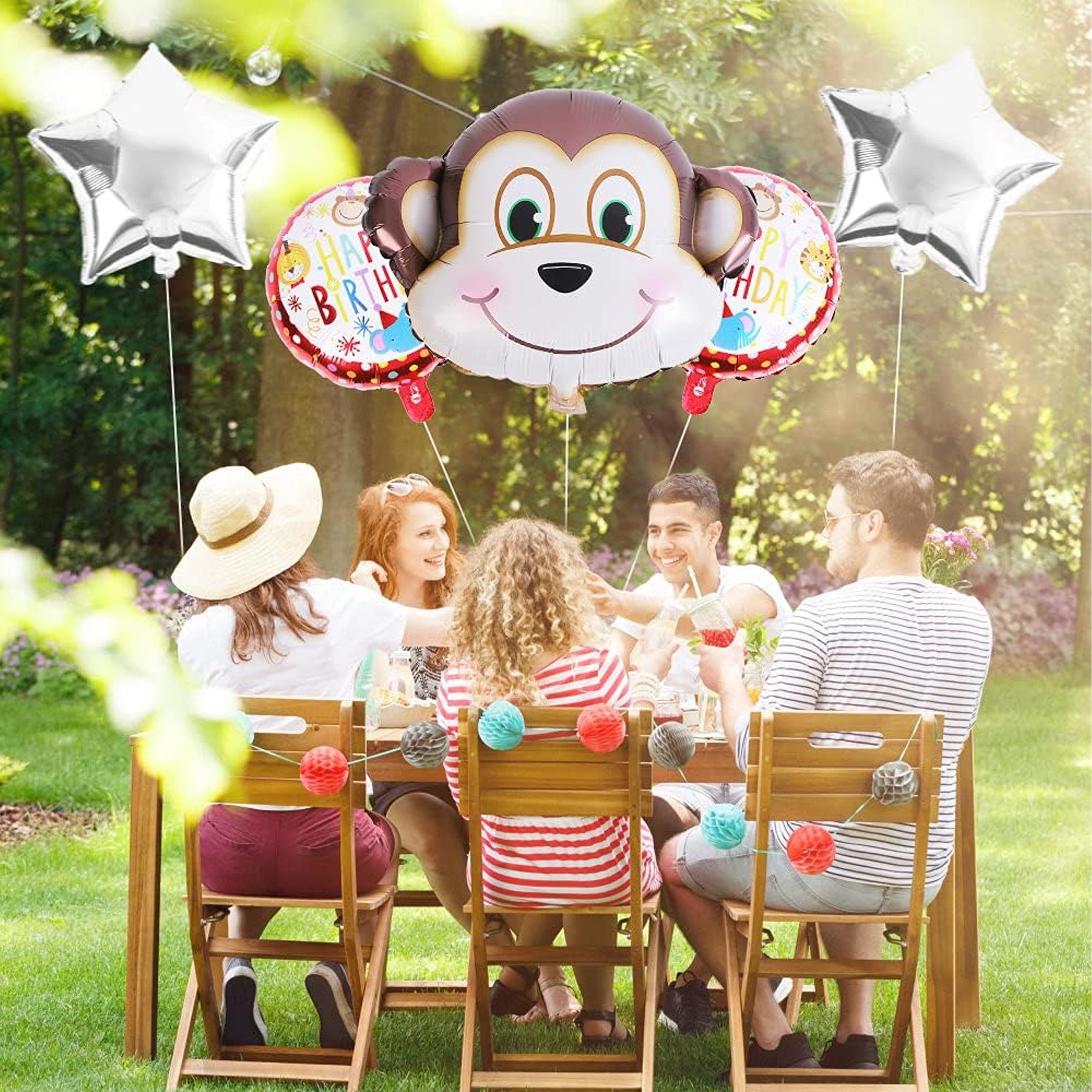 Ahvidega sünnipäevalõhupallide komplekt sünnipäevapeoks 5 tk