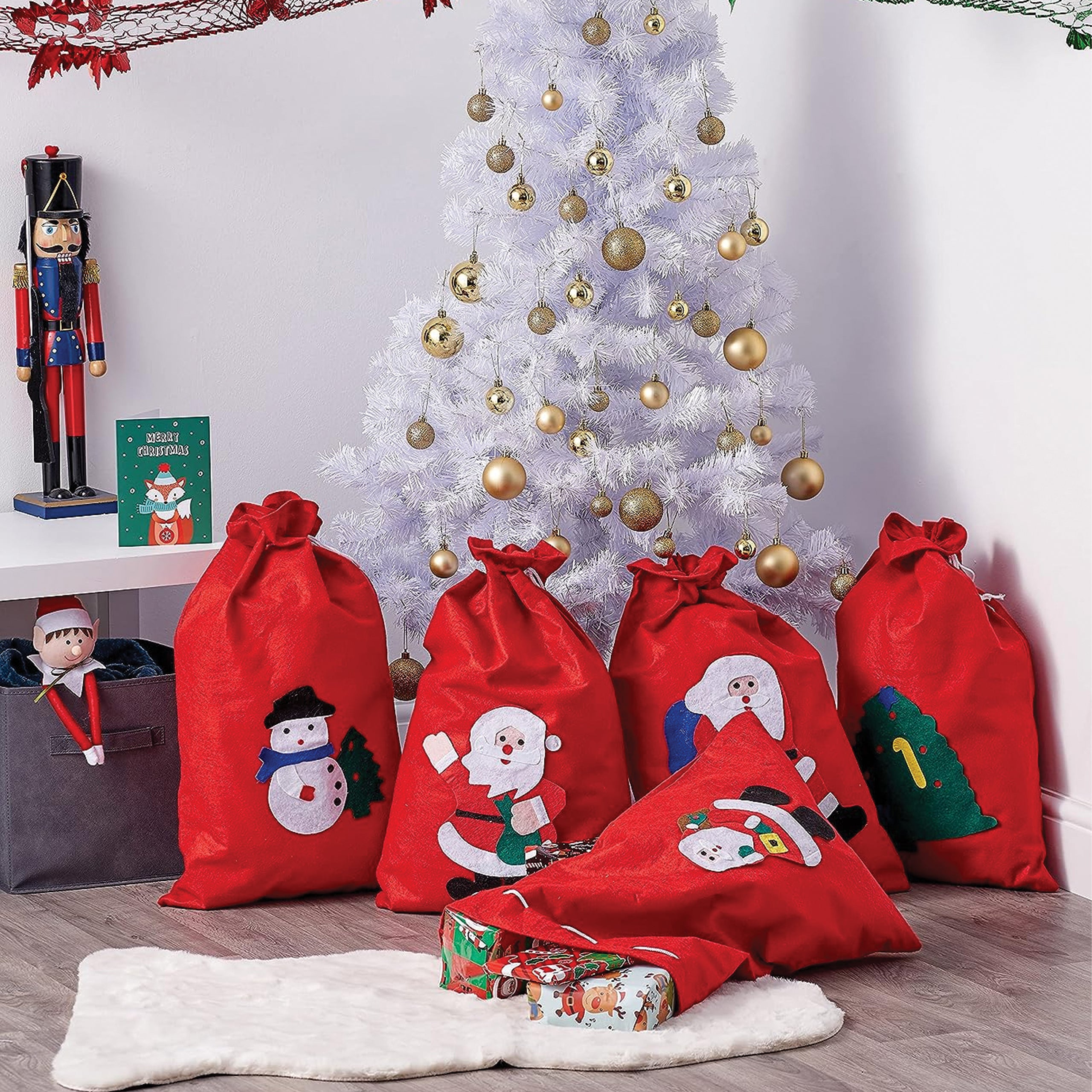 12 x SAINT KOTT JÕULUVANA JÕULUKOTT JÕULUKINKIDELE, PUNANE