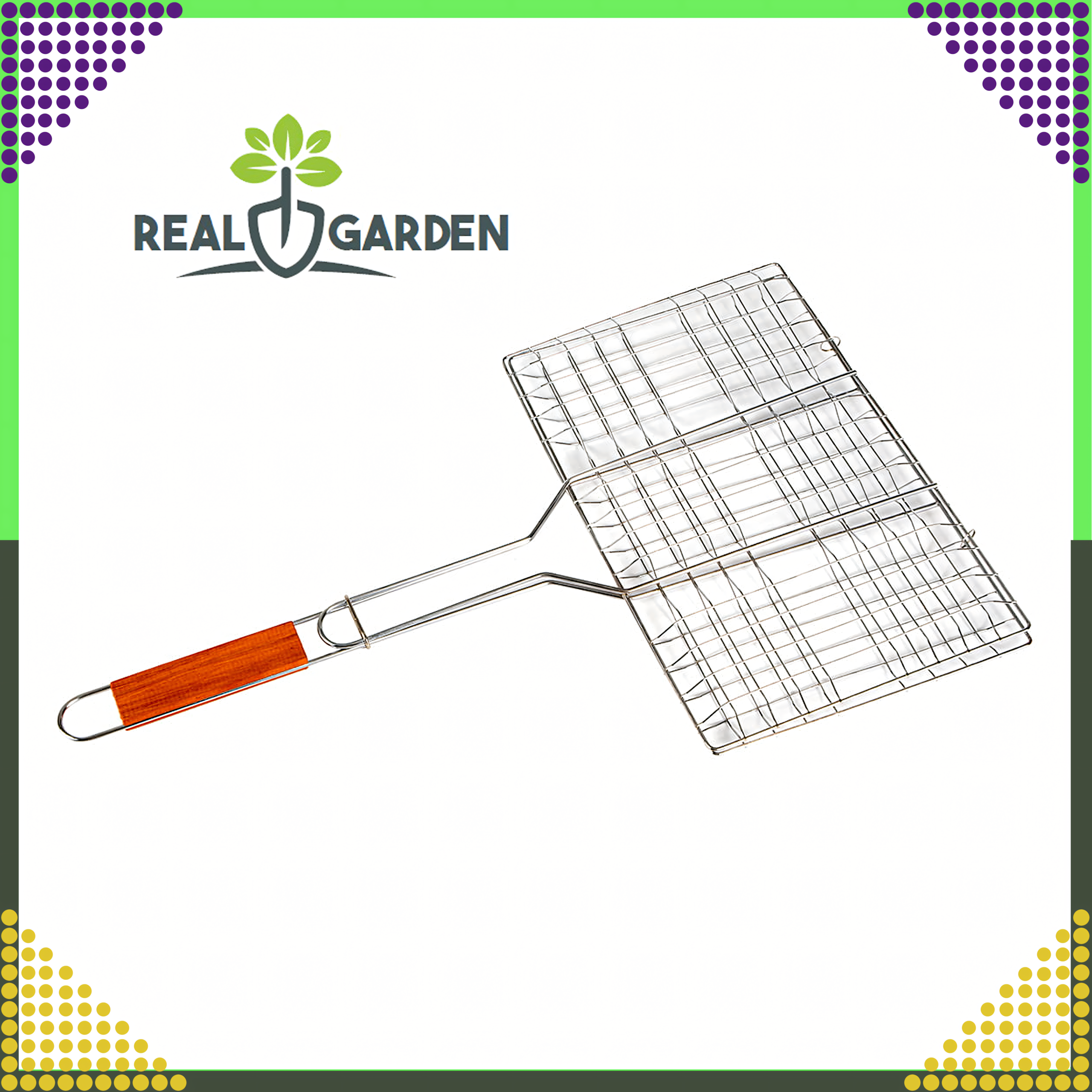 Foldable Grilling Rack for Baking Lockable Metal Grid 34x58 cm