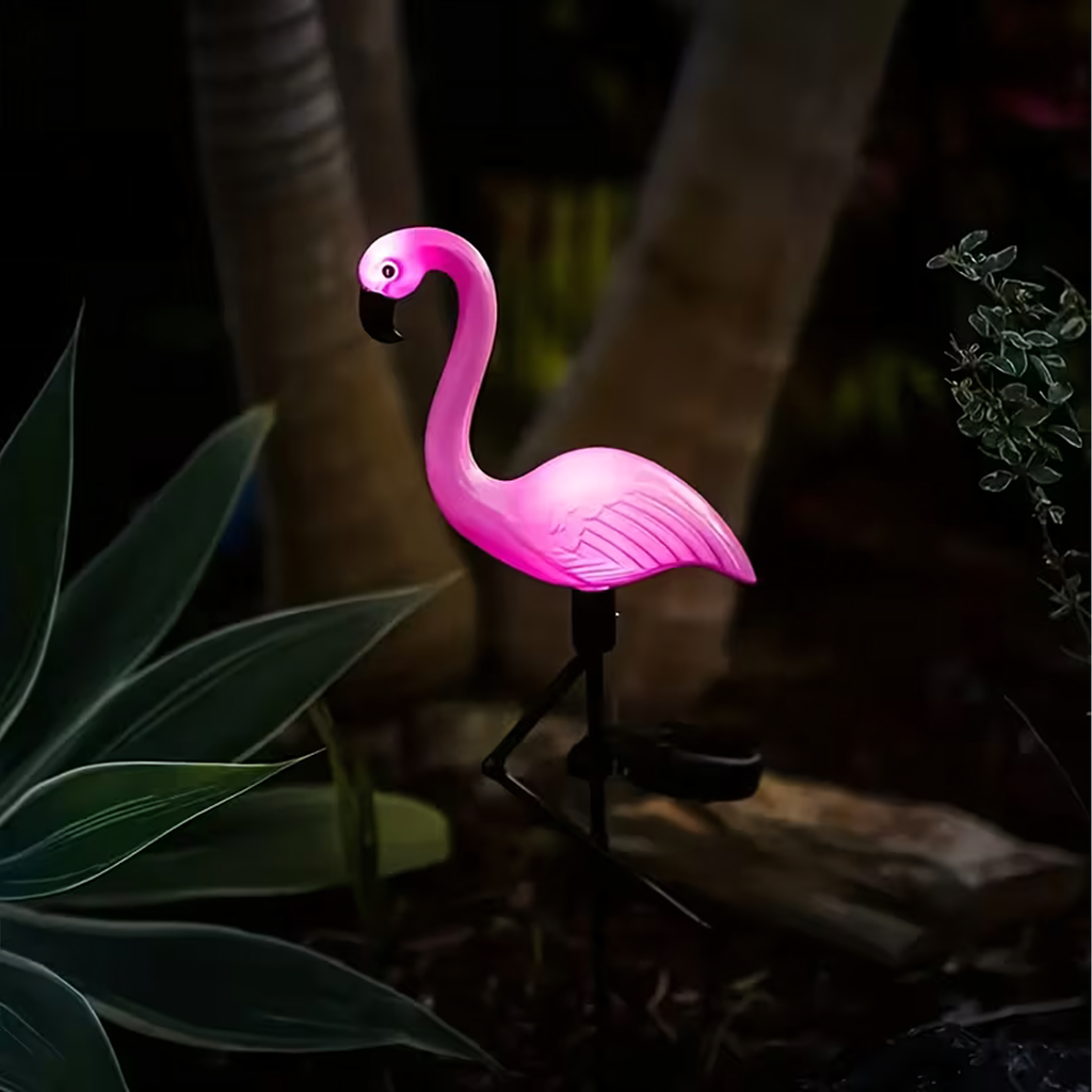 Decorative Solar Garden Lamp Flamingo LED Decoration 53 cm