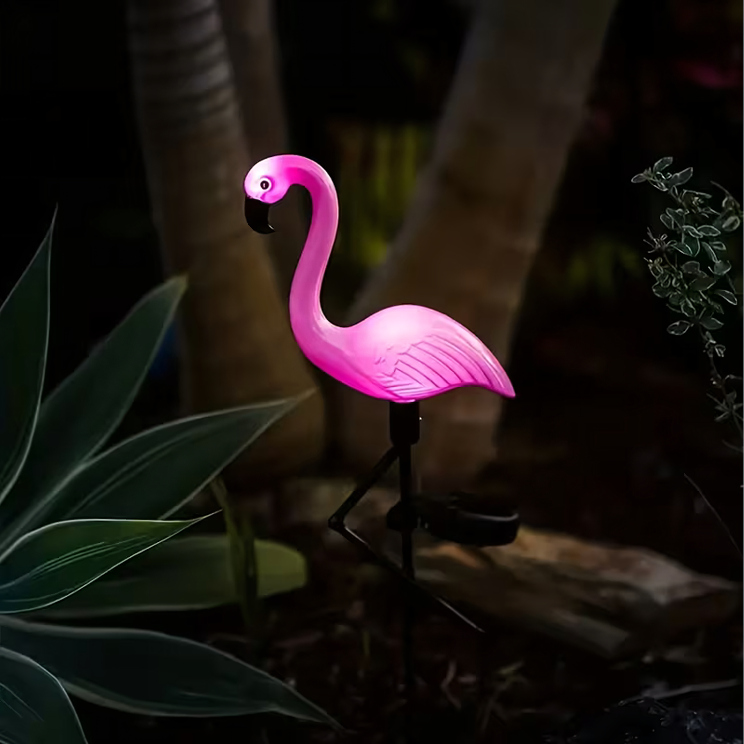 Decorative Solar Garden Lamp Flamingo LED Decoration 53 cm
