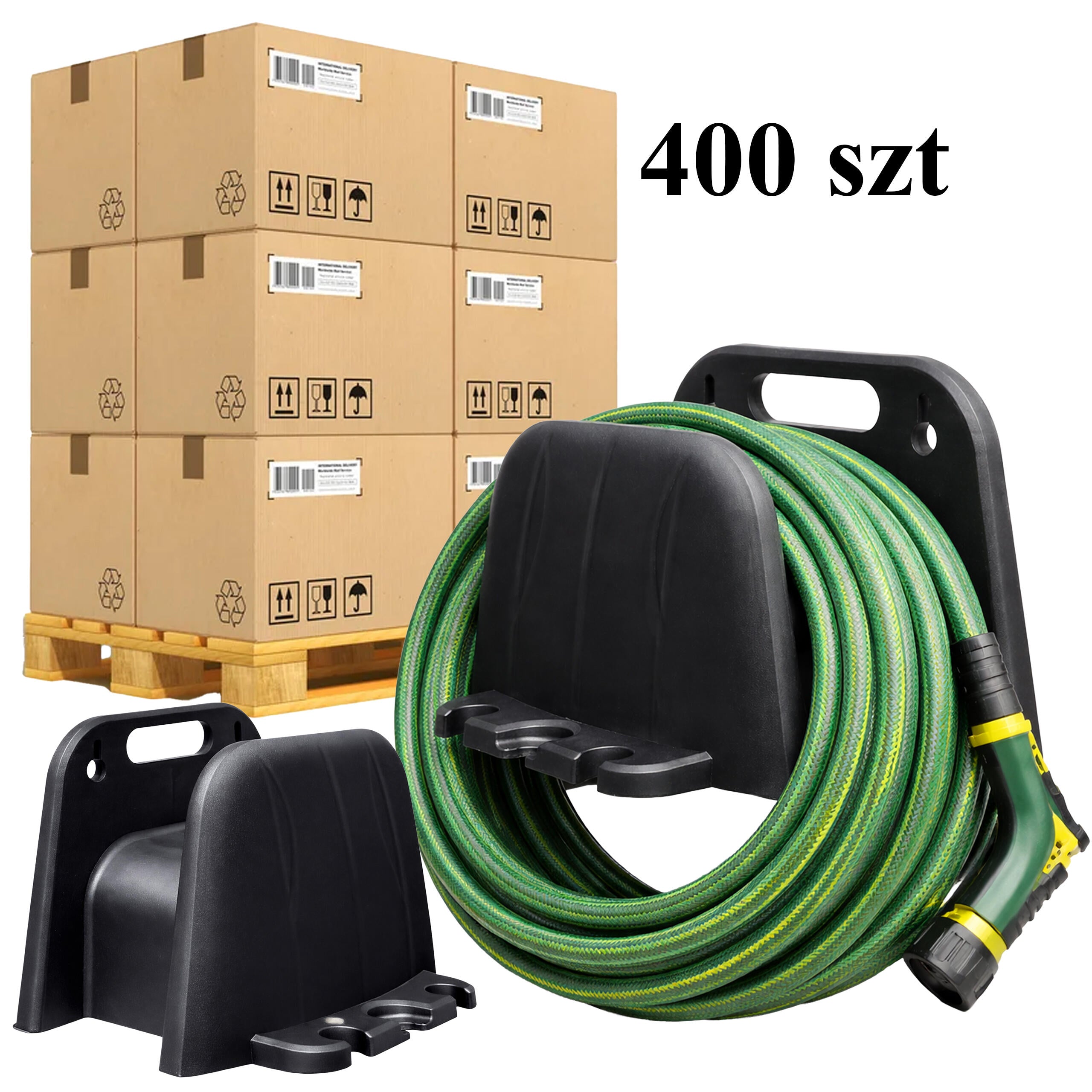 Garden Hose Organizer Wall Mount Holder with Connectors 400 pcs