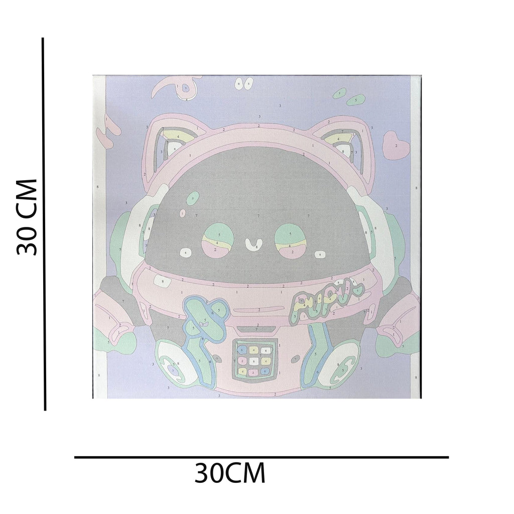 Numbrite järgi maalimise komplekt raamiga 30x30 lastele