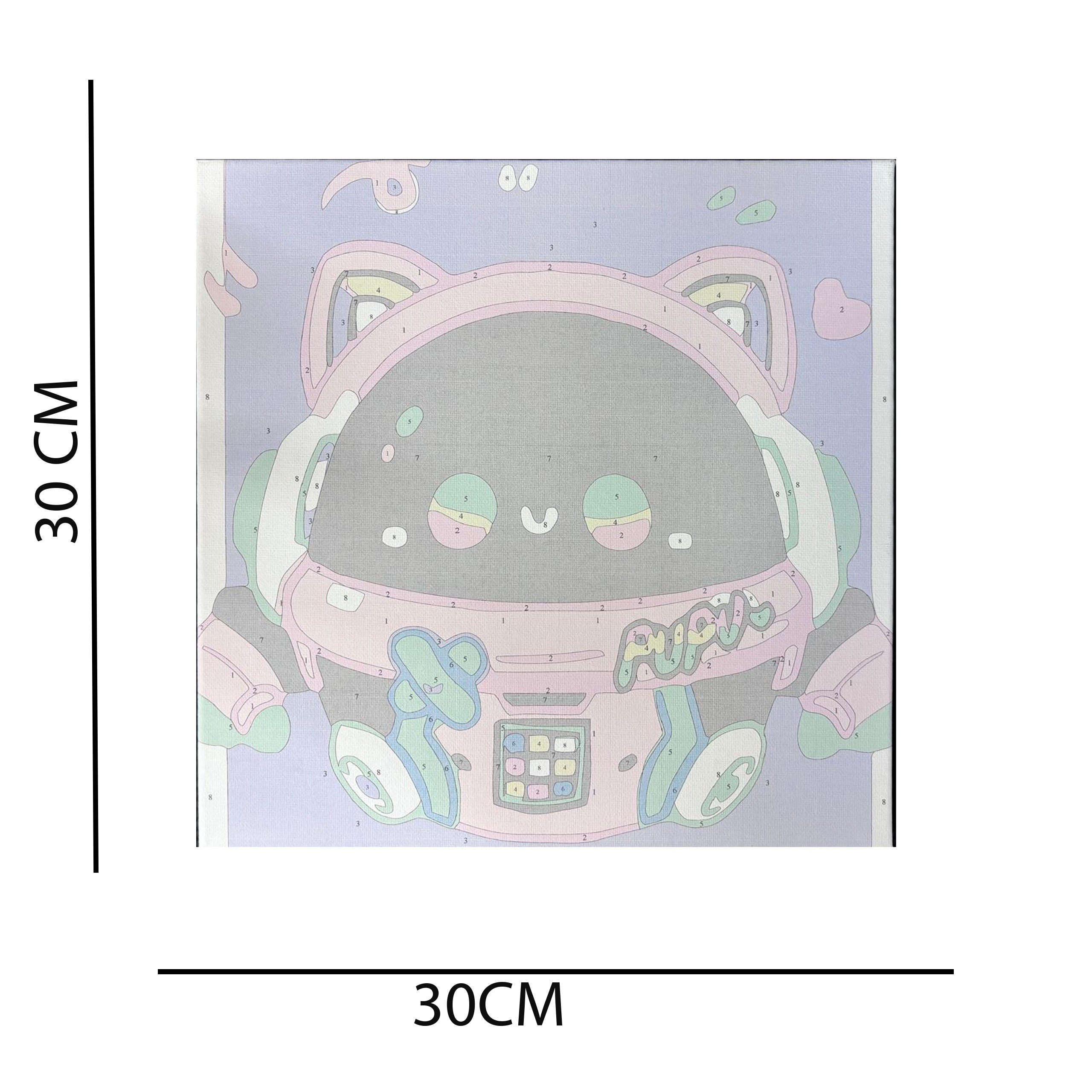 Numbrite järgi maalimise komplekt raamiga 30x30 lastele