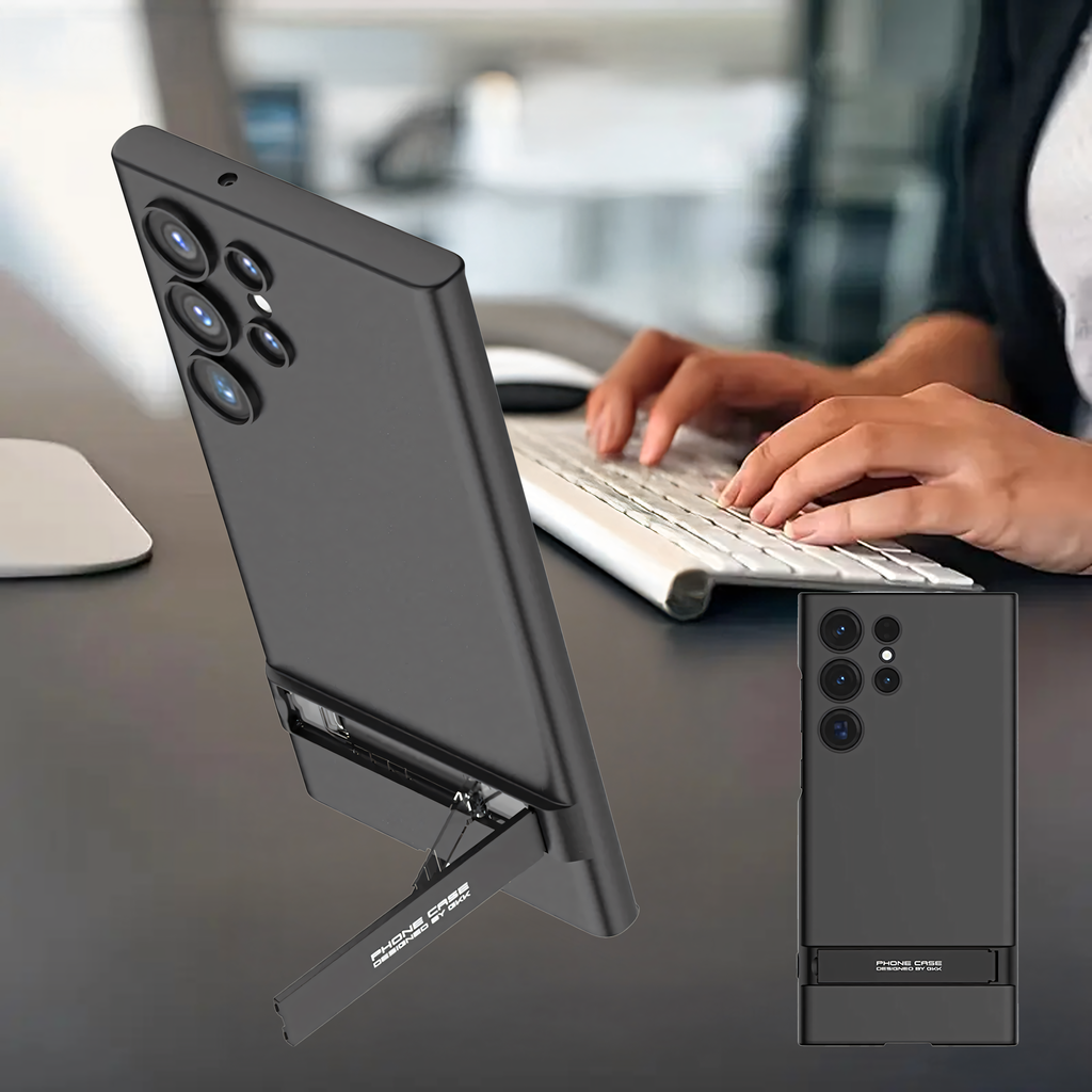 Õhuke kaitsev tagakaas alusega Samsung S24 Ultra Black jaoks