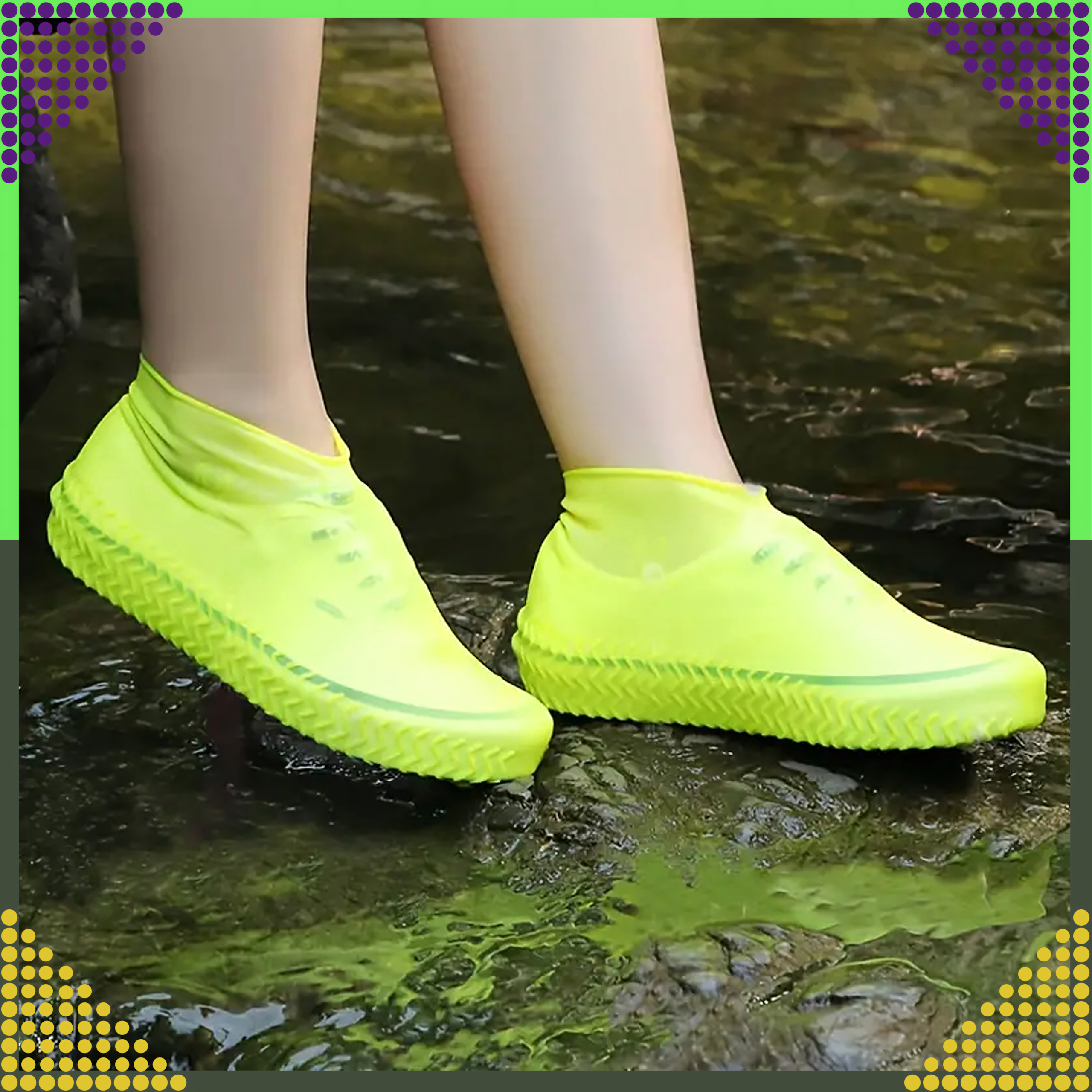 Waterproof Rain Shoe Covers Anti-Slip Wellington Boots L