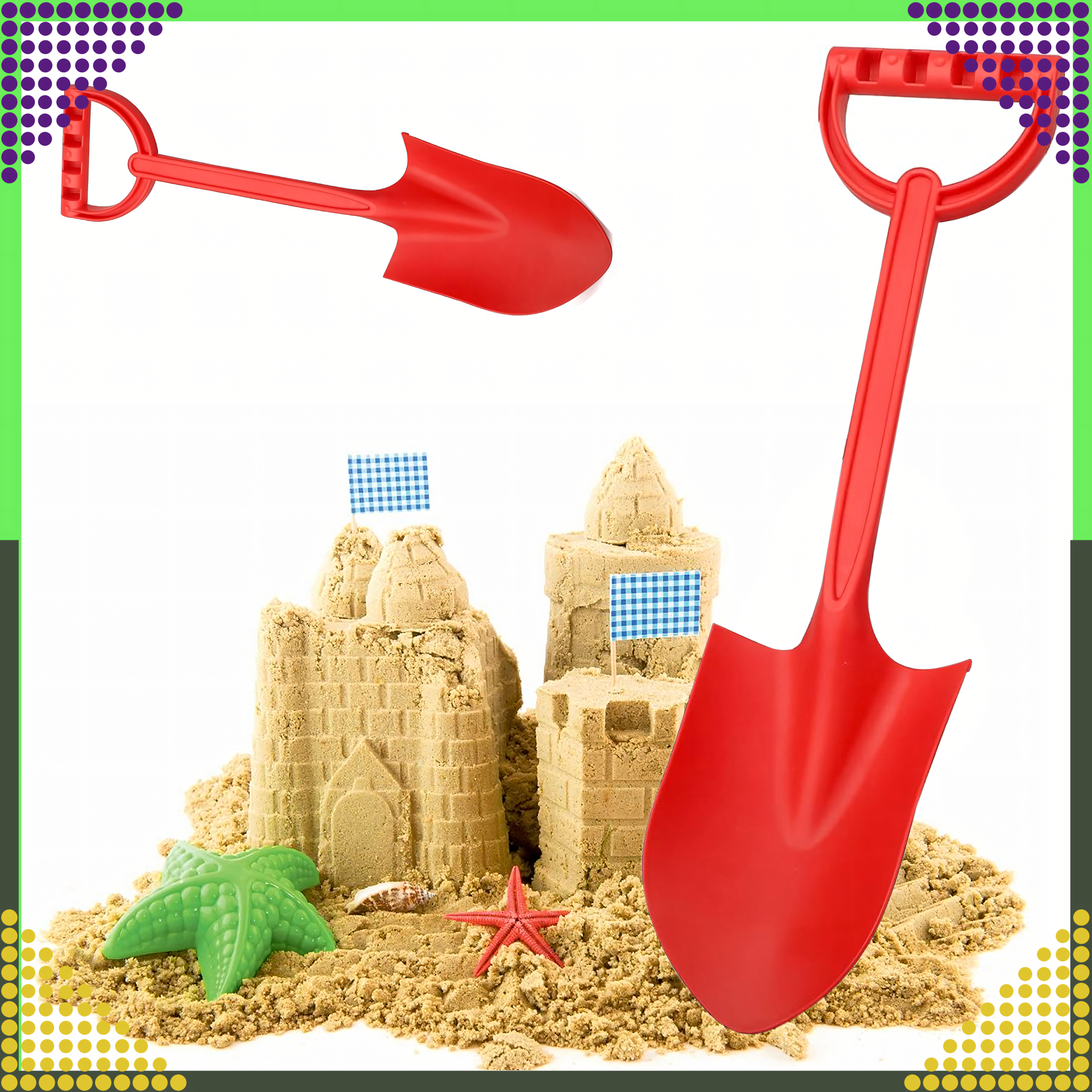 Labidas Liivalabidas rannale Liivakastidele Tugev suur XXL 64 cm