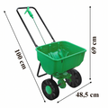 Universal Handheld Spreader for Fertilizers, Grass Seed, Sand, and Salt