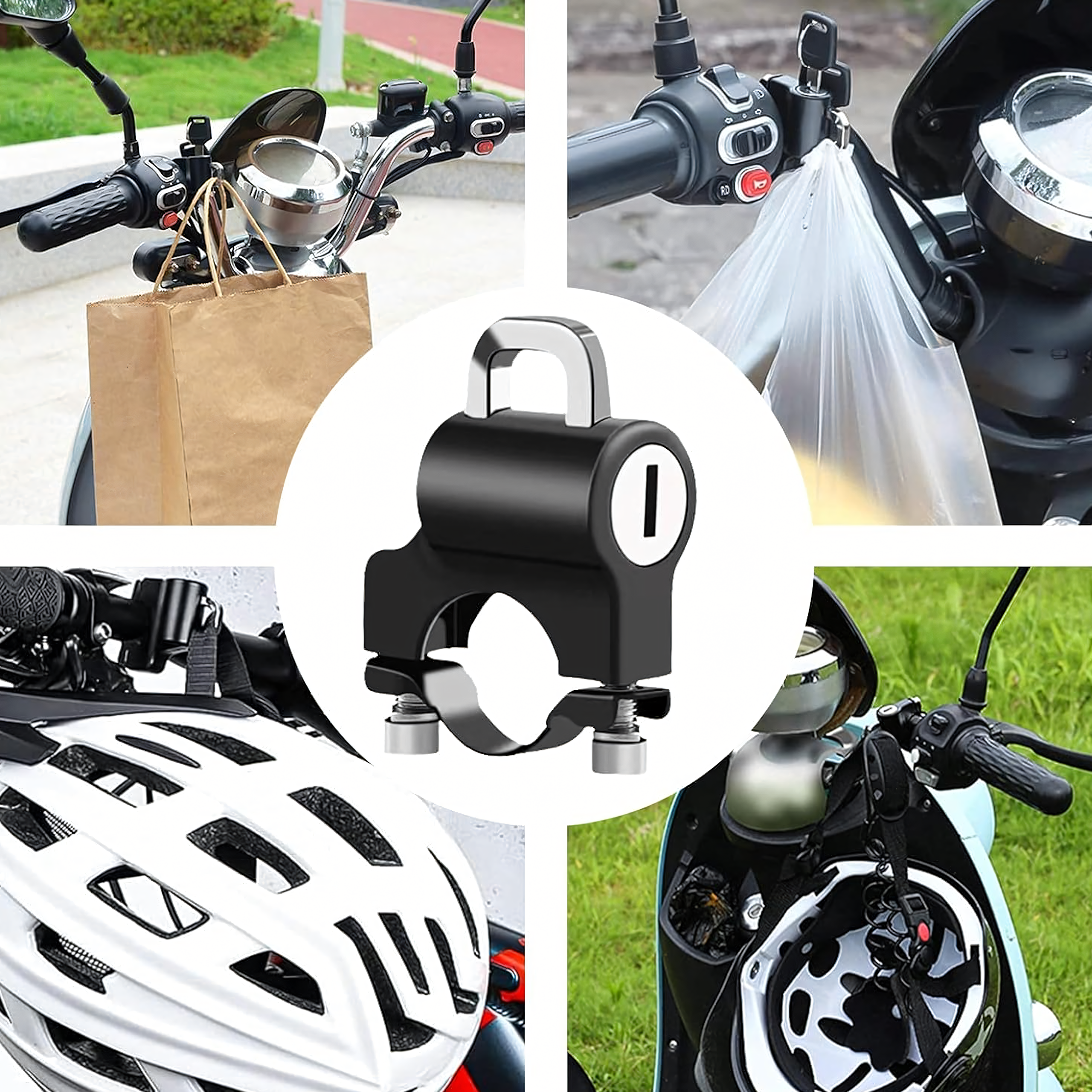 Mootorratta kiivrilukk vargusevastane turvaline 20-24mm