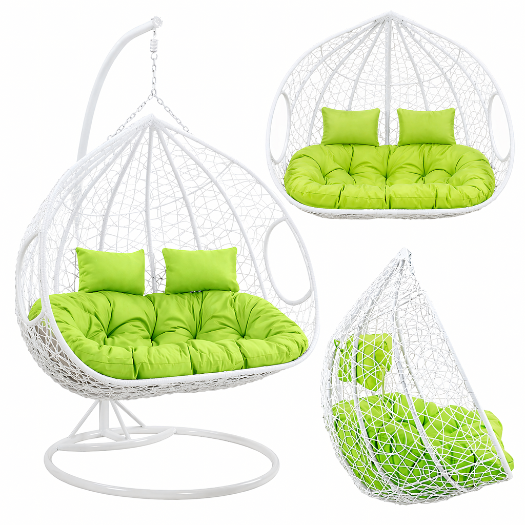 Double Hanging Cocoon Chair Swing Basket 200kg White