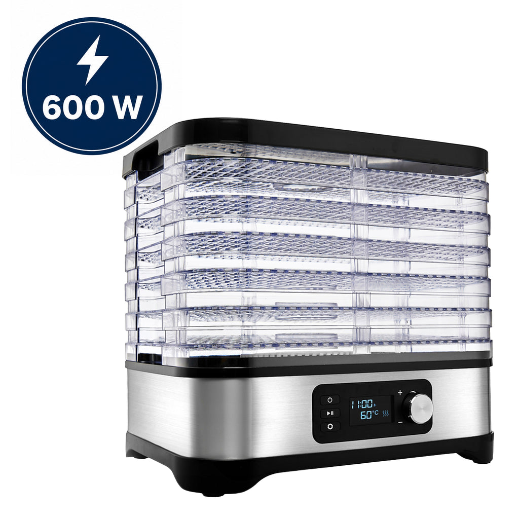 56 tk 600 W toidukuivatit seente, köögiviljade ja puuviljade kuivatamiseks, 6 riiuli ja LCD-ekraaniga RC-K-2491-15766