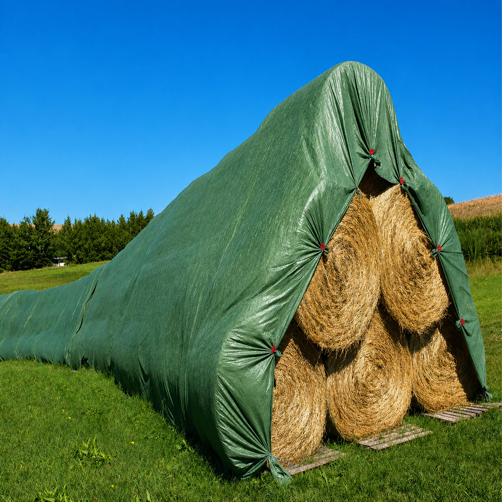 Protective Nonwoven Fabric for Covering Hay and Straw Stacks 7.6x12.5m Strong 120g