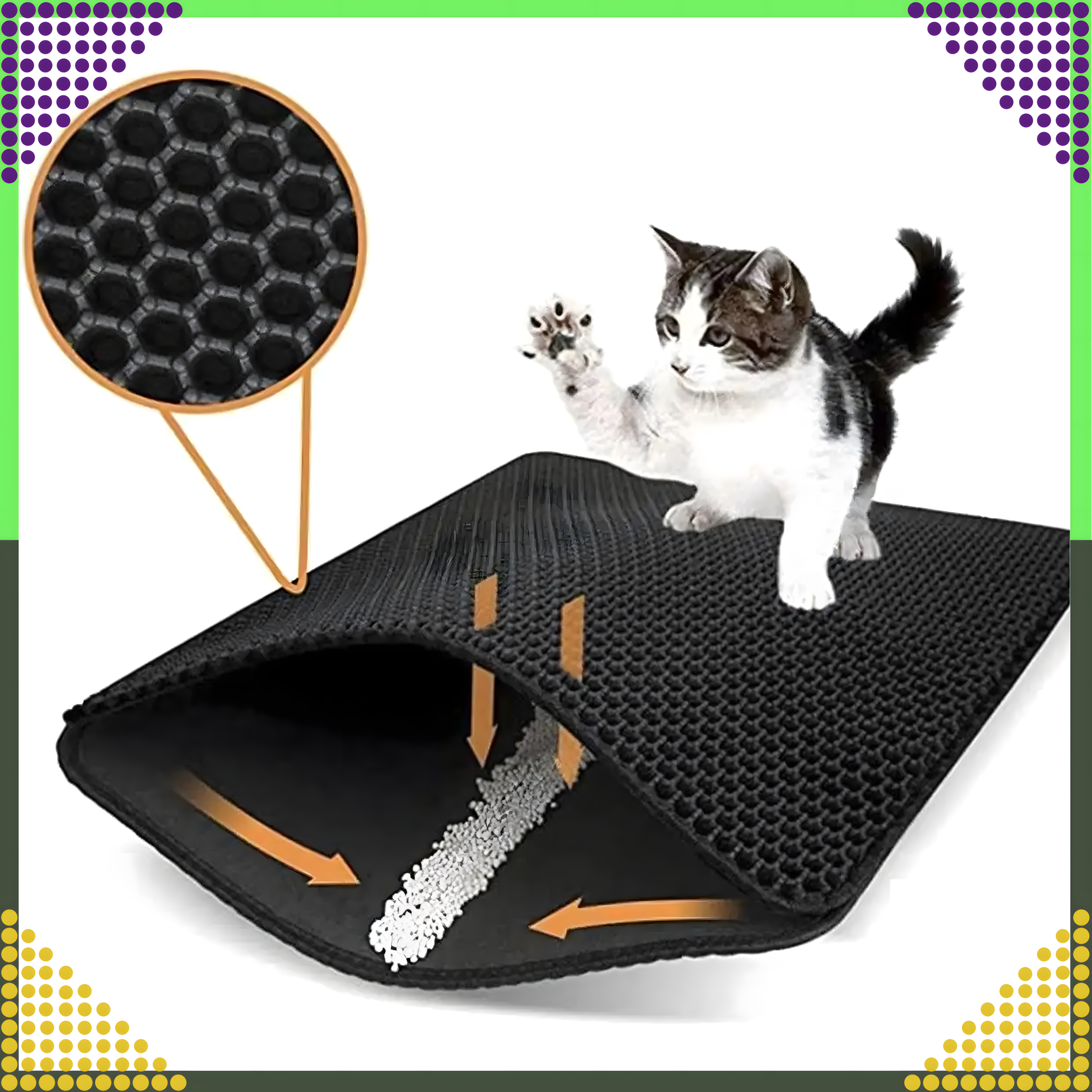 Matt uksematt must kassiliivakasti jaoks XXL liivaga 45x60