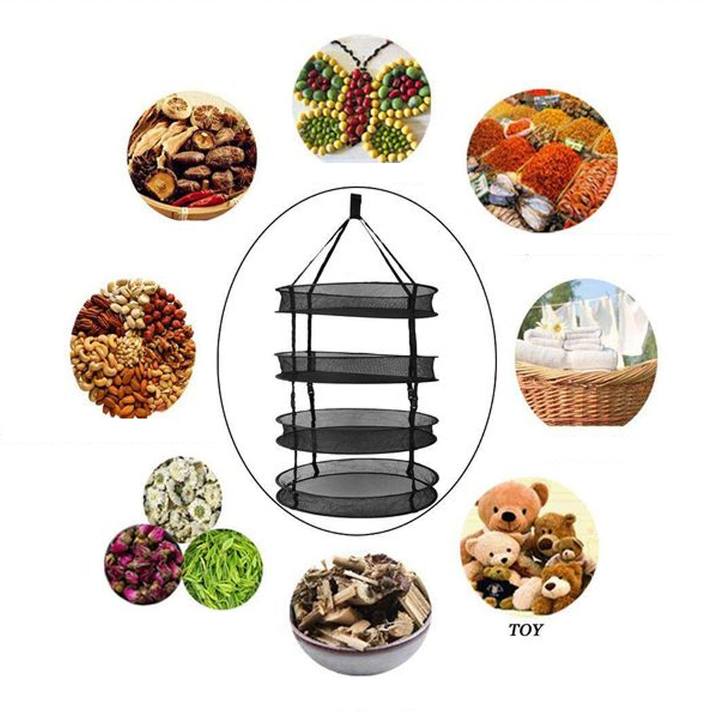 Drying Net Dryer for Mushrooms, Herbs, Vegetables, Plants 4 Shelves Adjustable