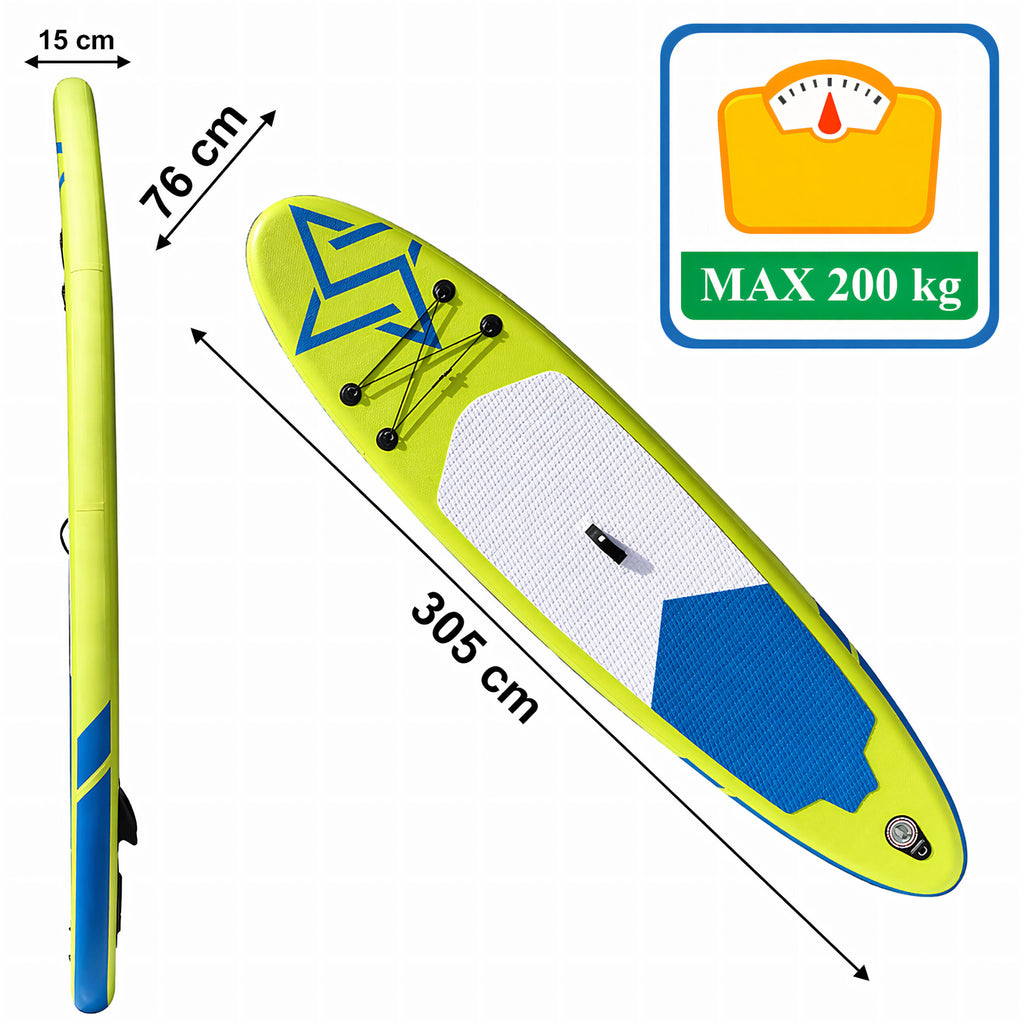 27x Inflatable Stand Up Paddle Board 305 cm with Accessories