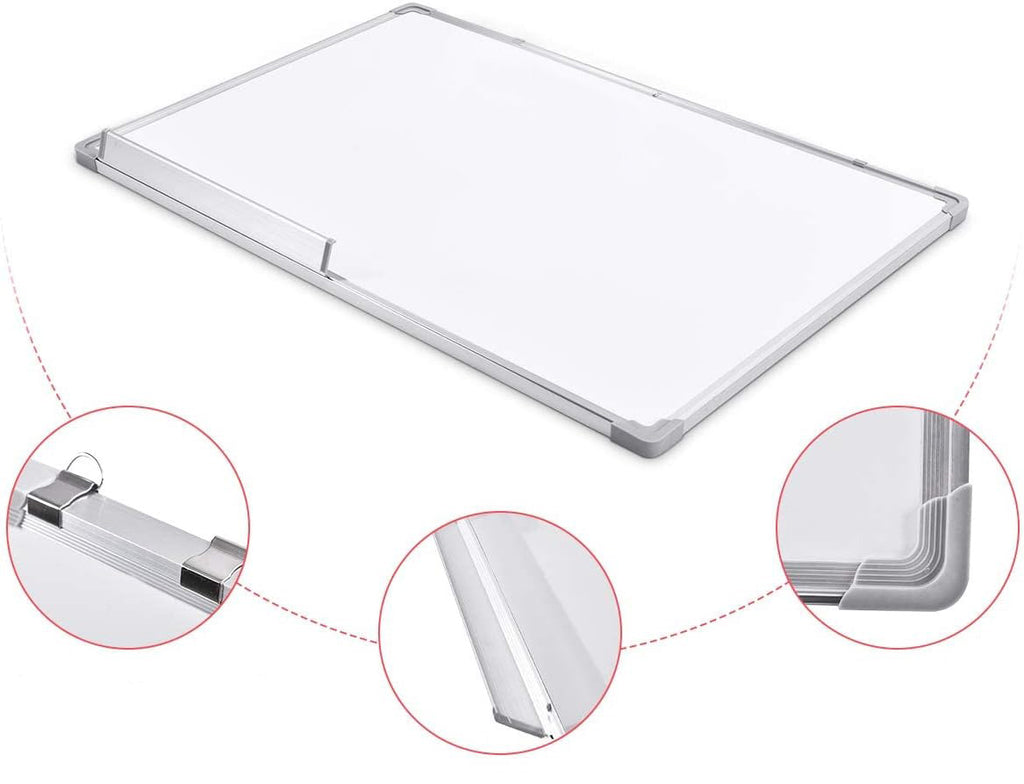 White Magnetic Dry-Erase Board 60x40 Wall-Mounted for Presentations