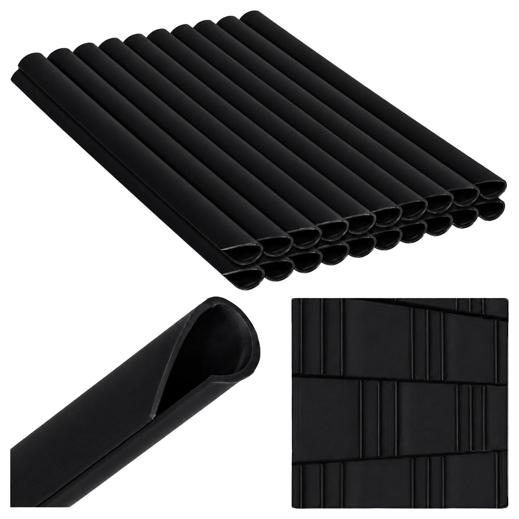 50 Sets of Black Garden Fence Tape Clips 19cm 20 pcs Each
