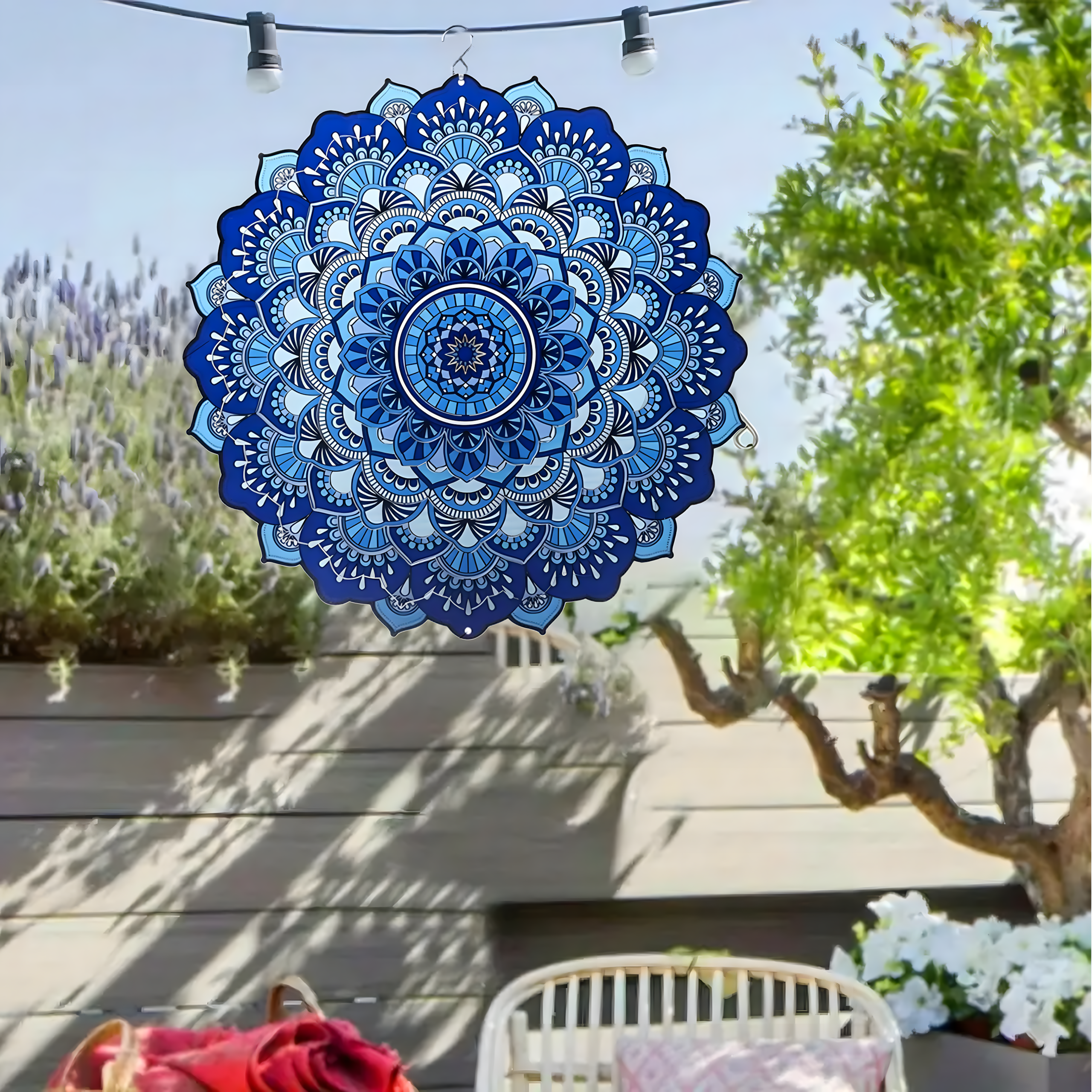 Hanging Spinner Decoration Wind Catcher 12” 3D Mandala