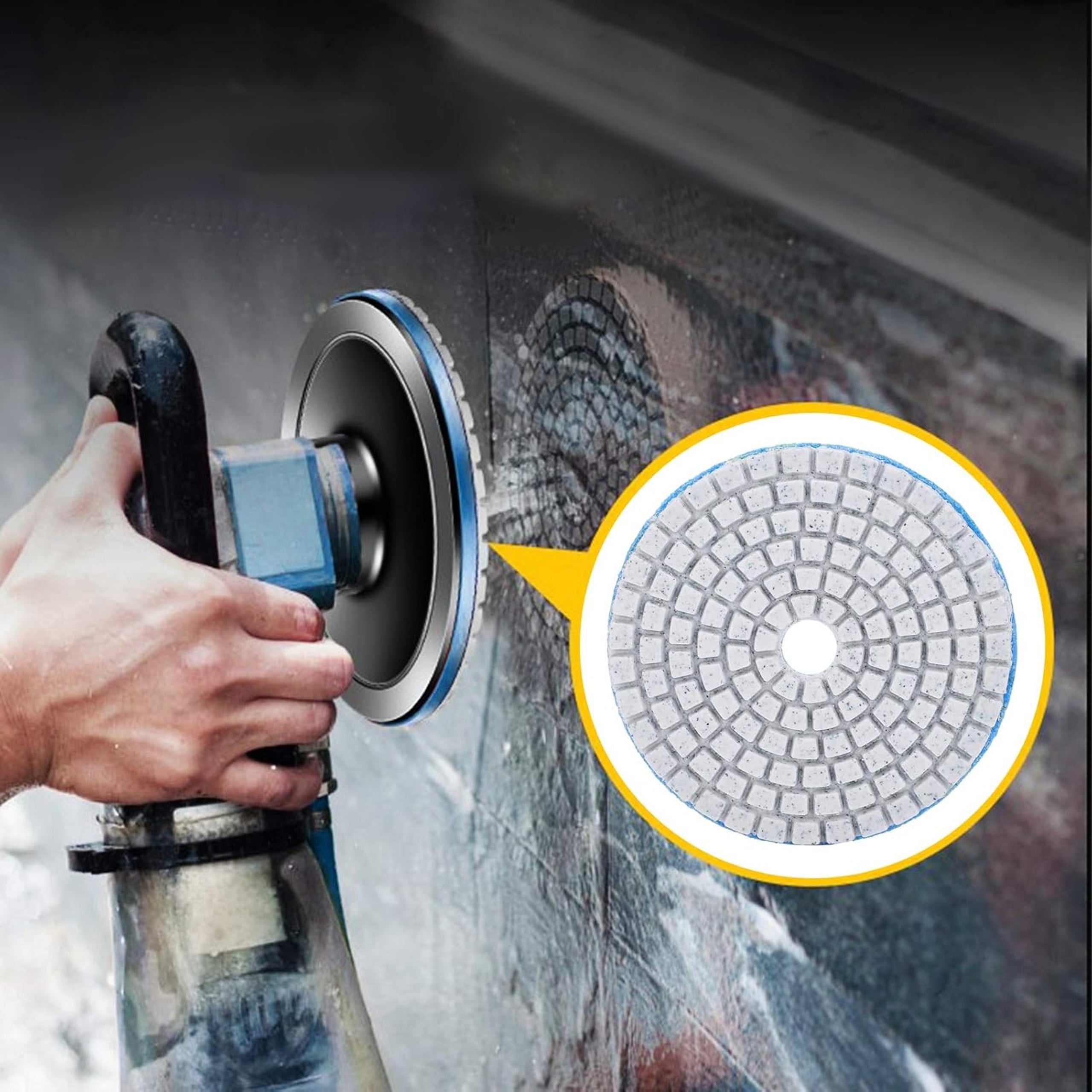 10x teemantpoleerimisketas 80mm portselanplaatide lihvimiseks, takjakinnitusega G50