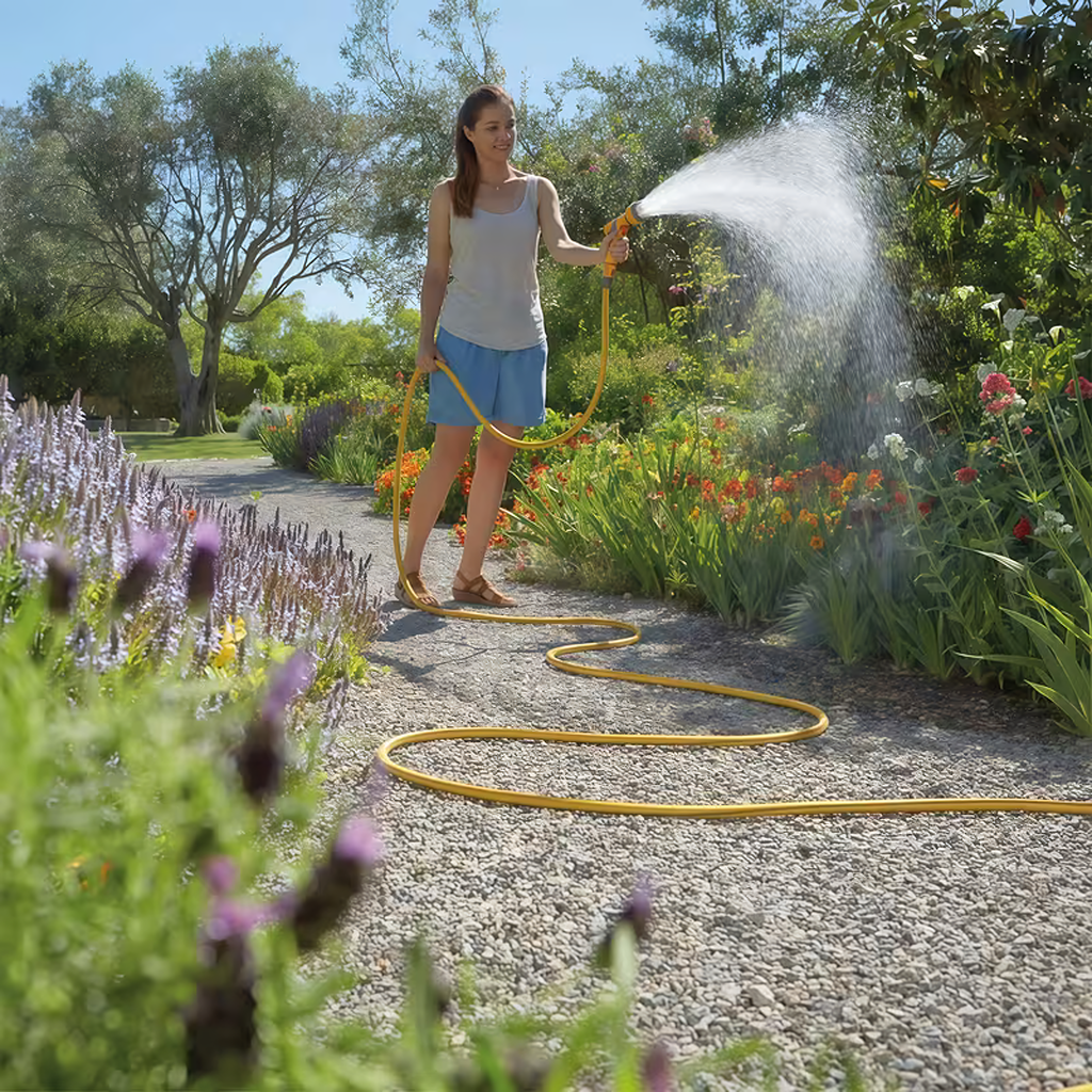 50x Garden Hose 3-Layer 1/2 inch 50 m Reinforced Coiled for Watering Garden