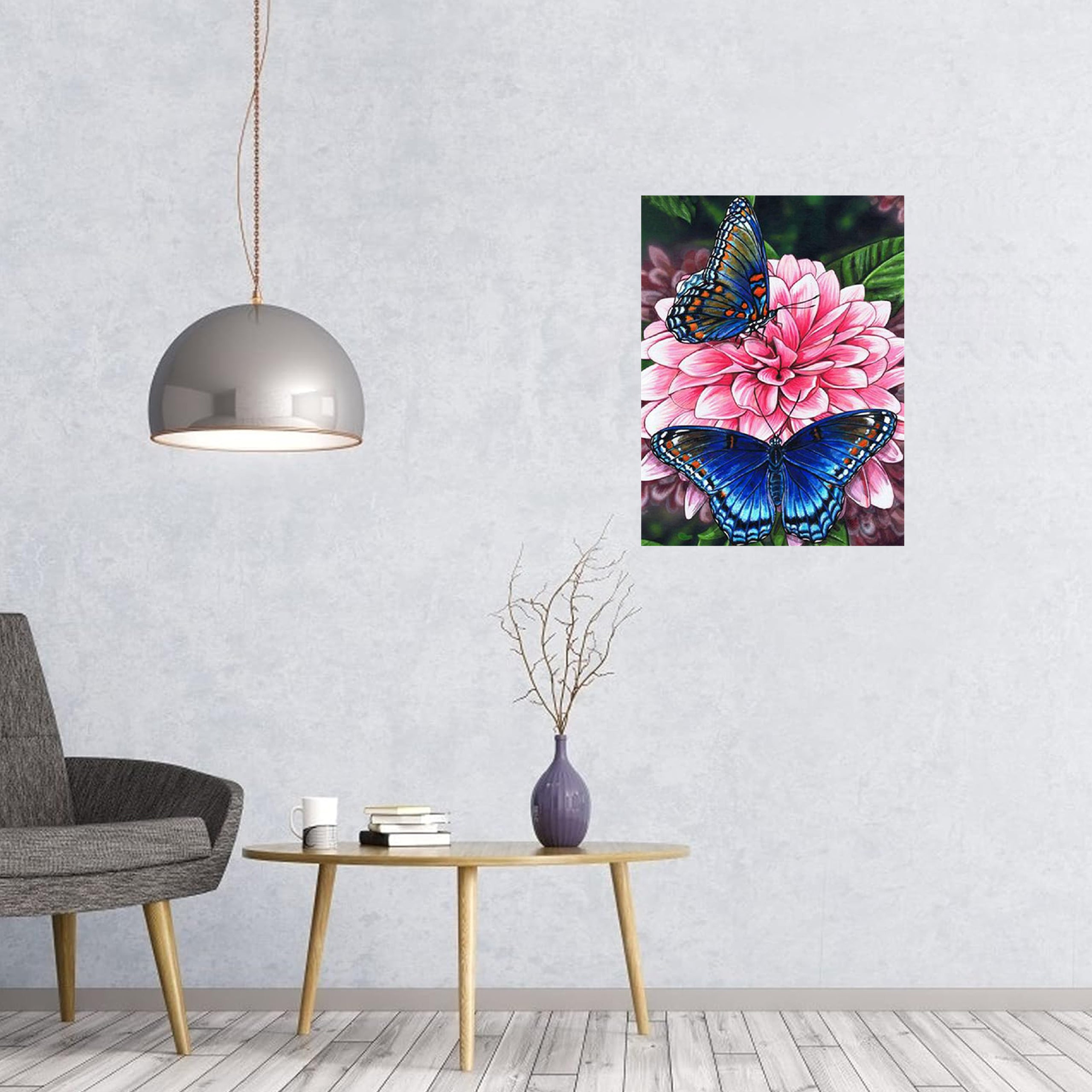 Numbrite järgi maalimise lõuend raamiga isetegemise komplekt pintslite ja värvidega 30x40