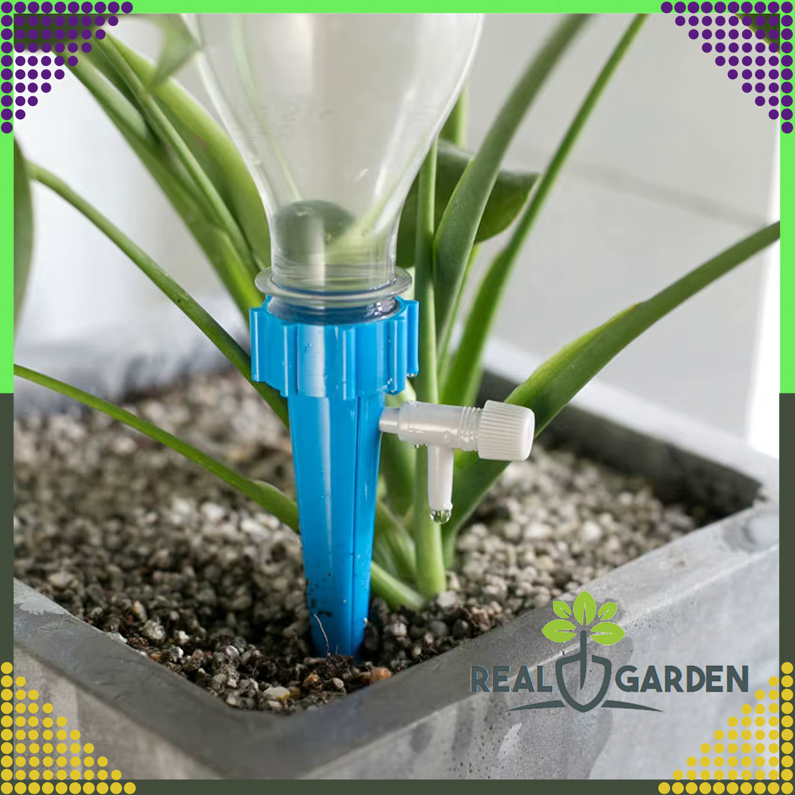 10x pudelitaoline lillepoti kastmissüsteem kraaniga aiataimedele