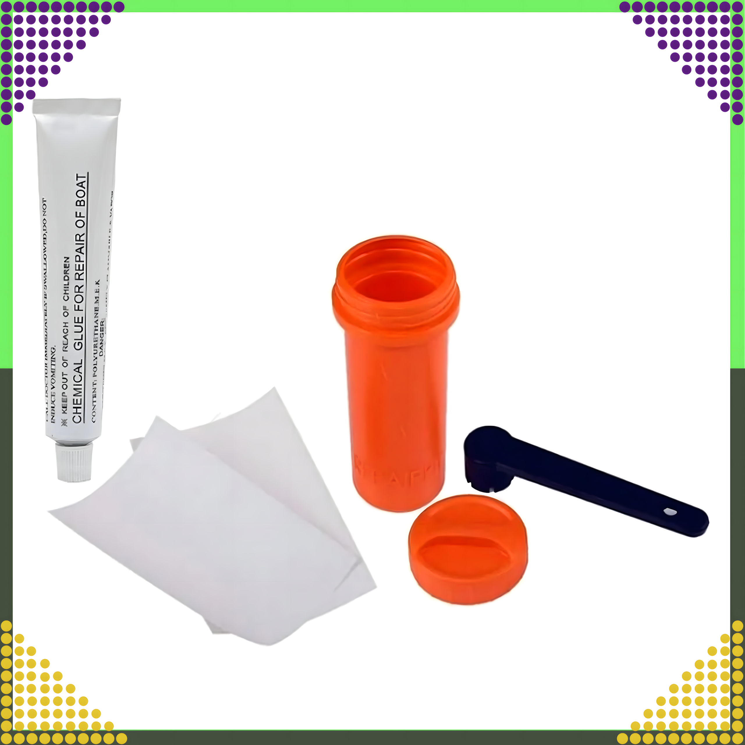 SUP-laua parandustarvikute komplekt kajaki kasti plaastrite liimimiseks, liim, mutrivõti