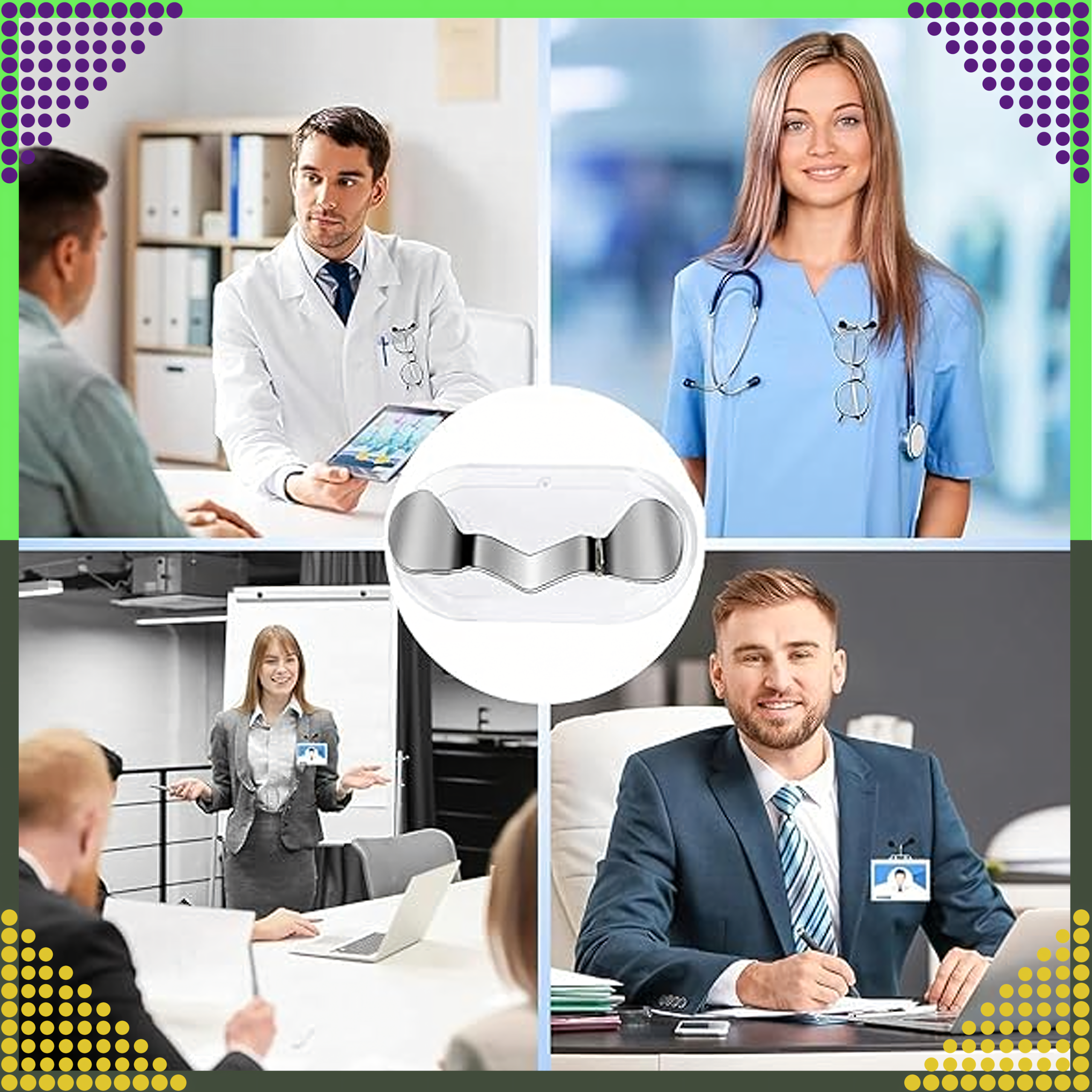 Magnetic Clip Holder for Glasses Headphones ID Tag for Clothes