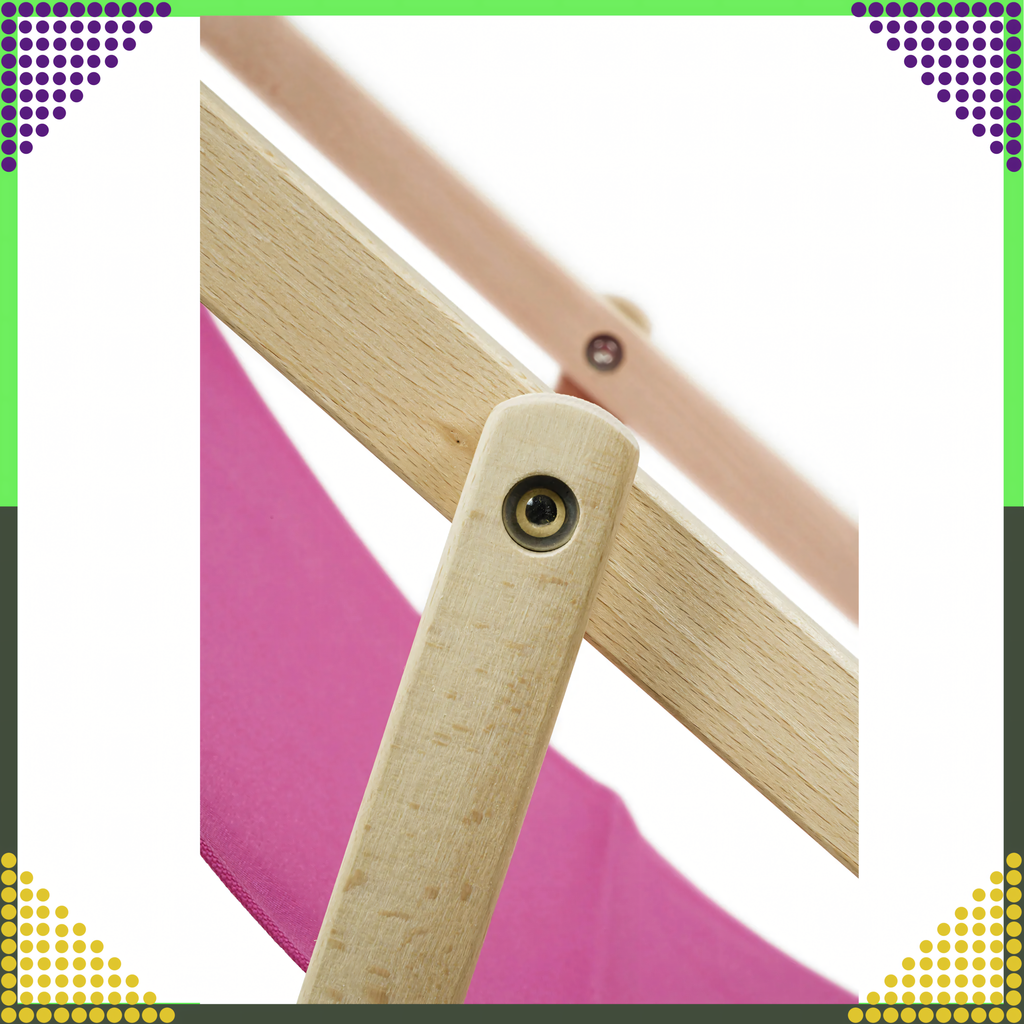 2 tk kokkupandav puidust aiamere lamamistool rannas ja telkimiseks, reguleeritav