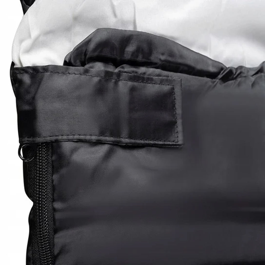 2-in-1 Mummy Sleeping Bag 210×75cm Warm Hooded Quilt Black 30 pcs