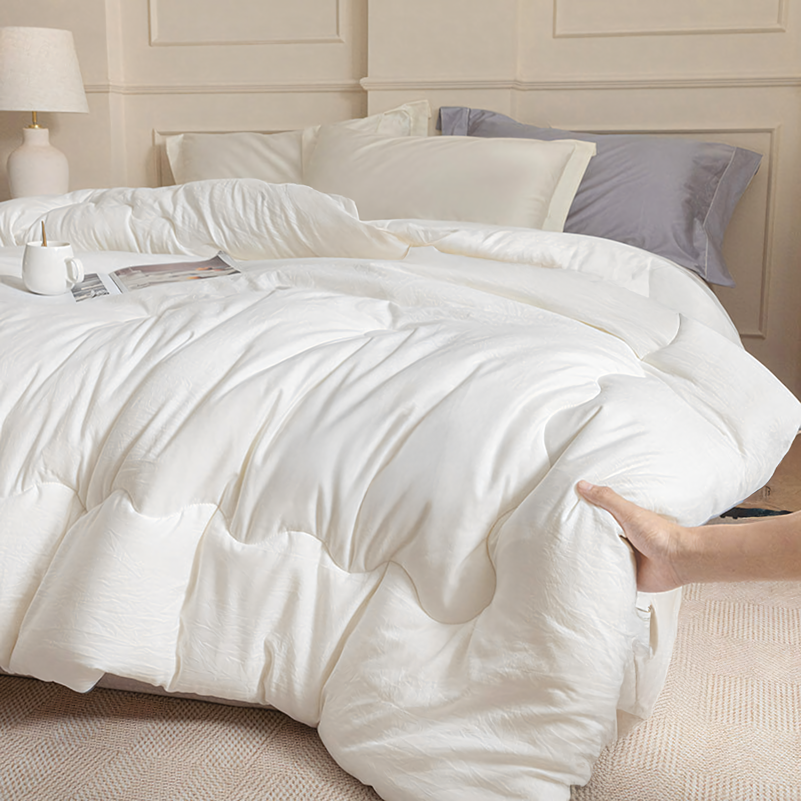 All-Year Airy Warm Winter Quilt 160x200cm White