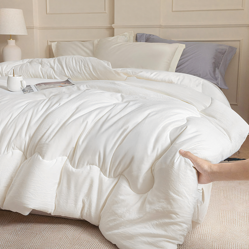 Kõikide aastaaegade õhuline soe talvetekk 200x220cm valge