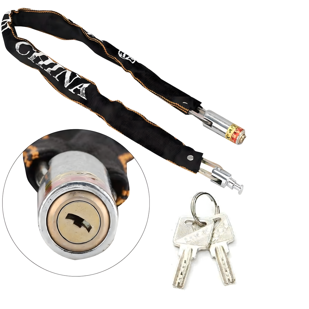 Clasp Lock for Bicycle Motorcycle Security 2 x Key Strong 65 cm