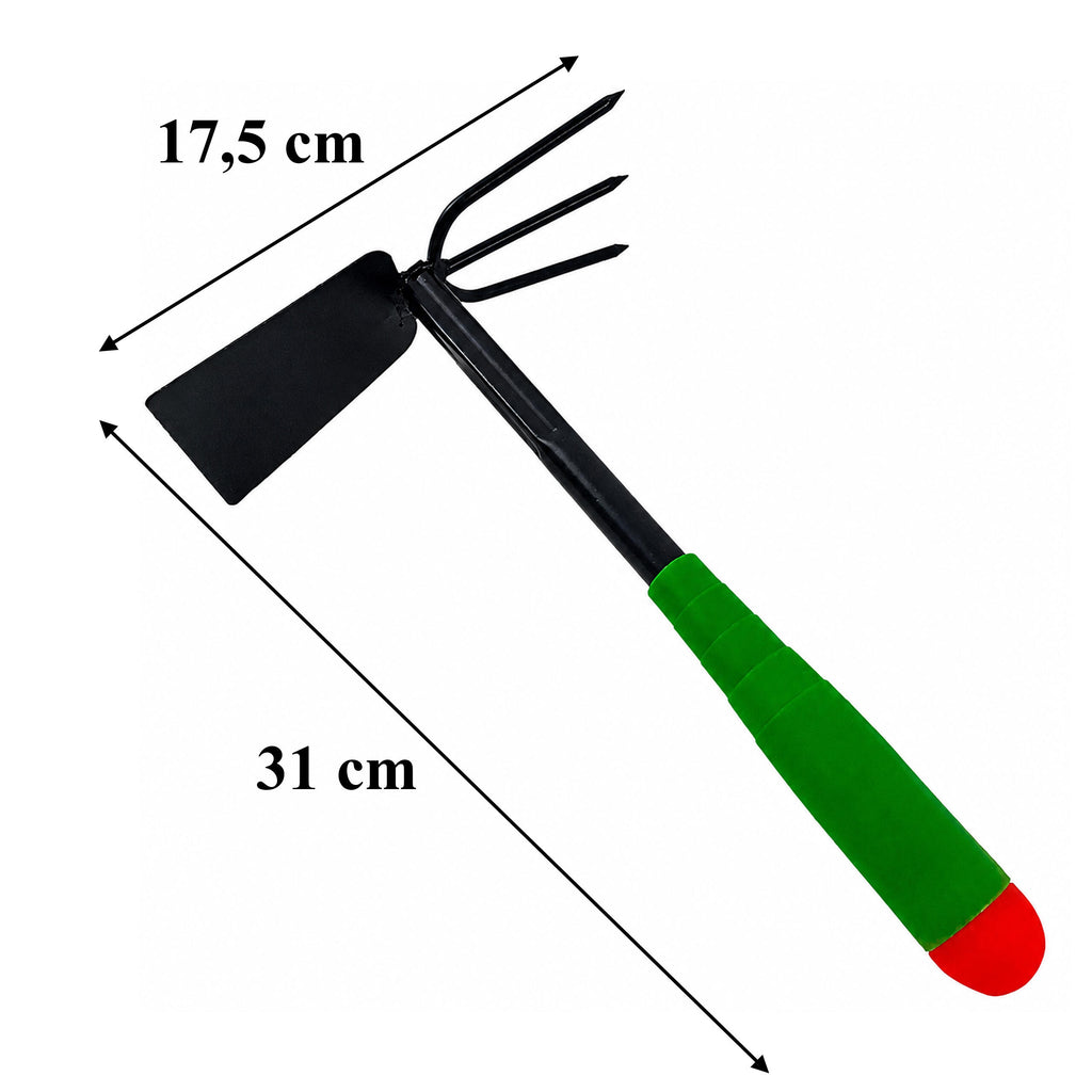 Garden Hoe with Claws 31cm 2-in-1 Digging and Raking Tool