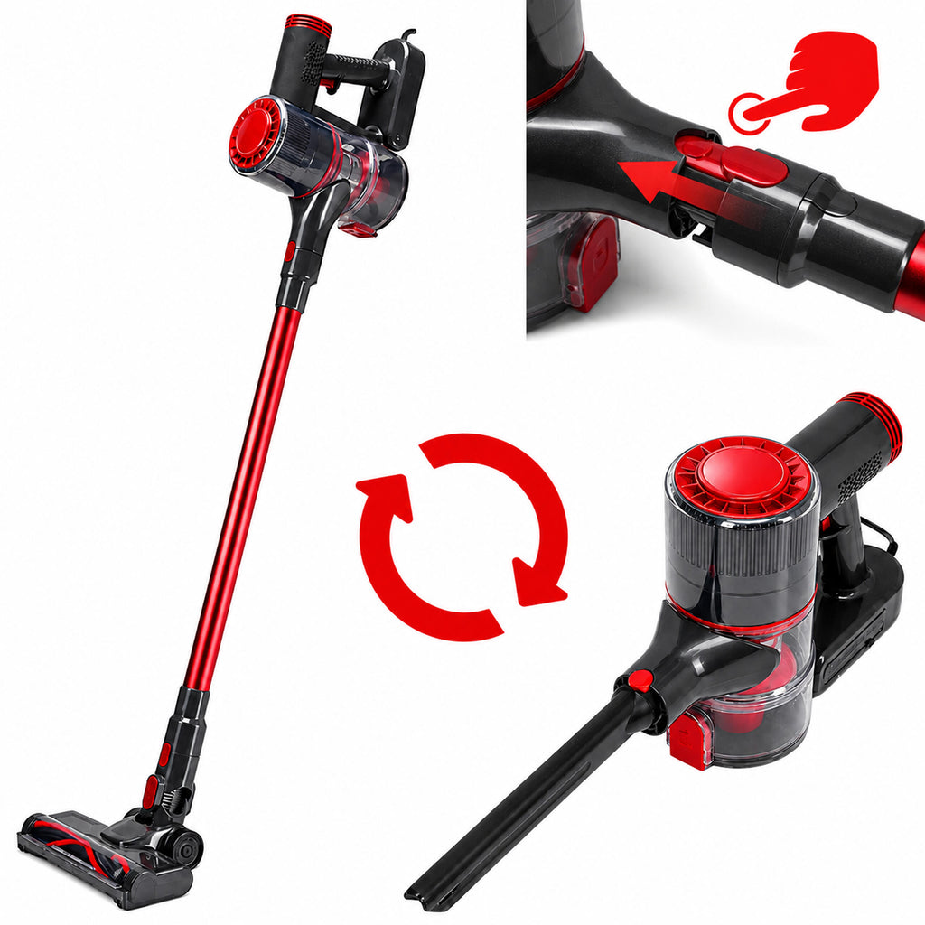 2-in-1 Cordless Handheld and Upright Vacuum Cleaner 400W with LED Light