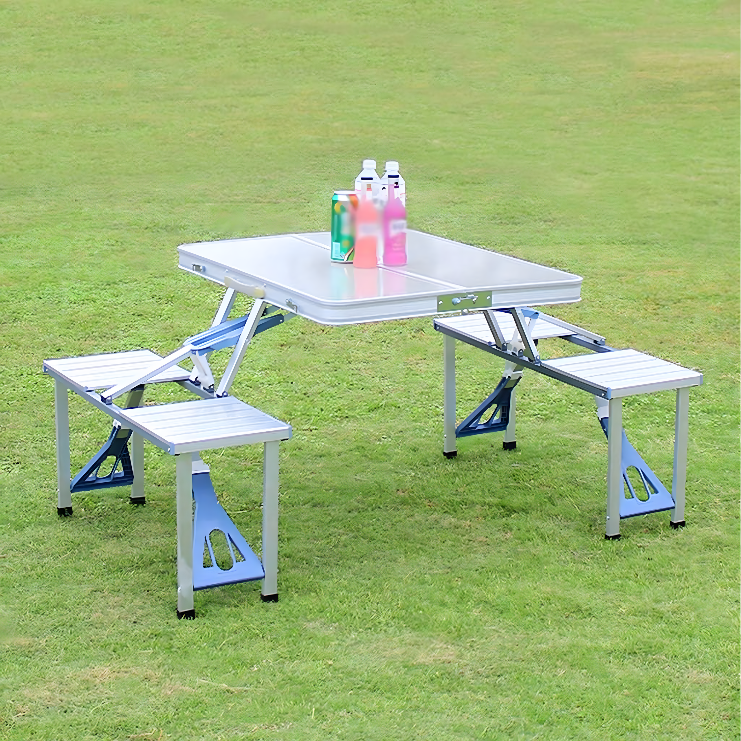 50x kokkupandav laud turismilaud alumiiniumist reisilaud pinkidega