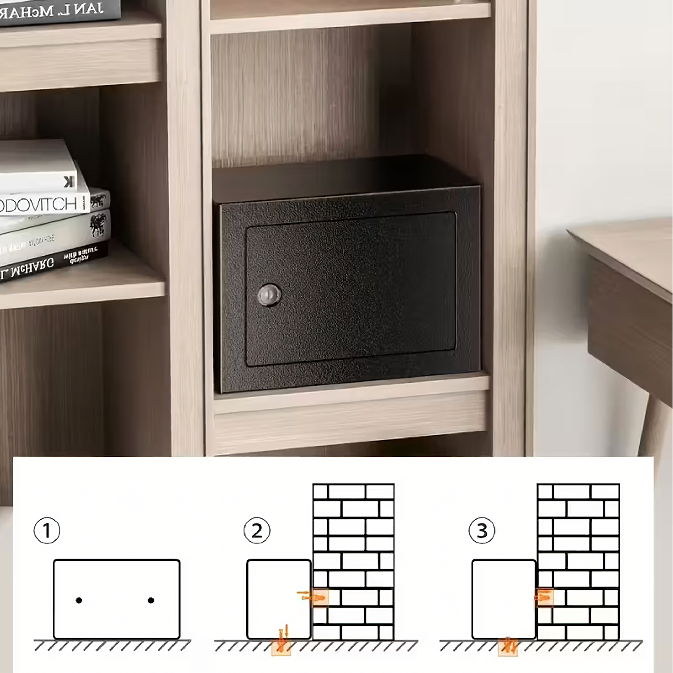 Home Office Safe Box with Key Lock