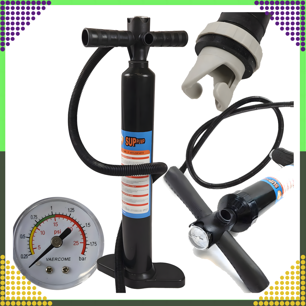 Kahepoolne käsipump pontoonmadratsitele, SUP laudadele, kajakidele, kiire