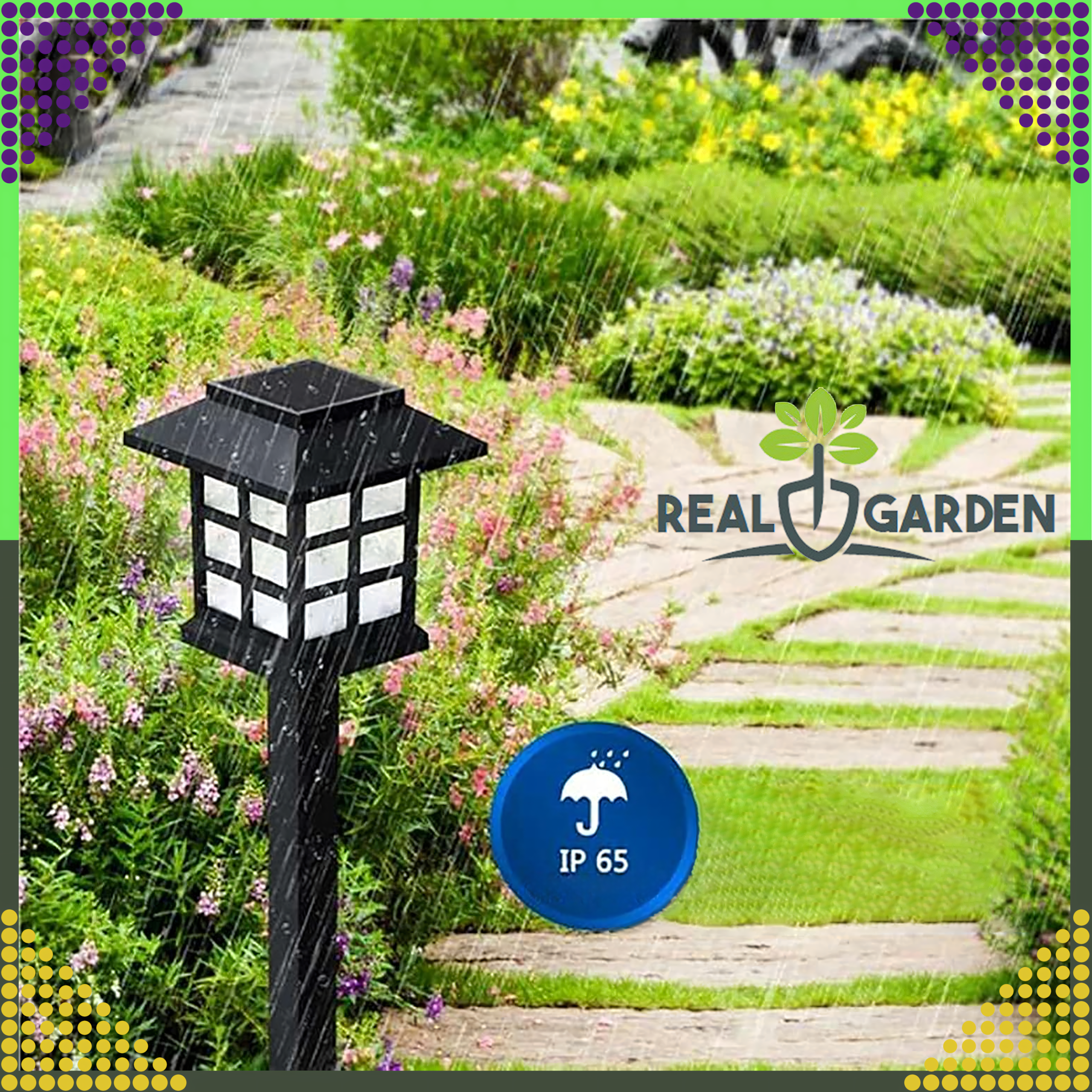 2 x LED Solar Garden Lamp Cottage Pendant Lantern Decorative