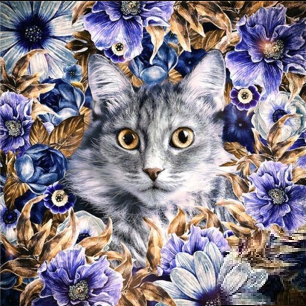 Diamond Painting 5D Mosaic Kit 45 - Cute Cat Design