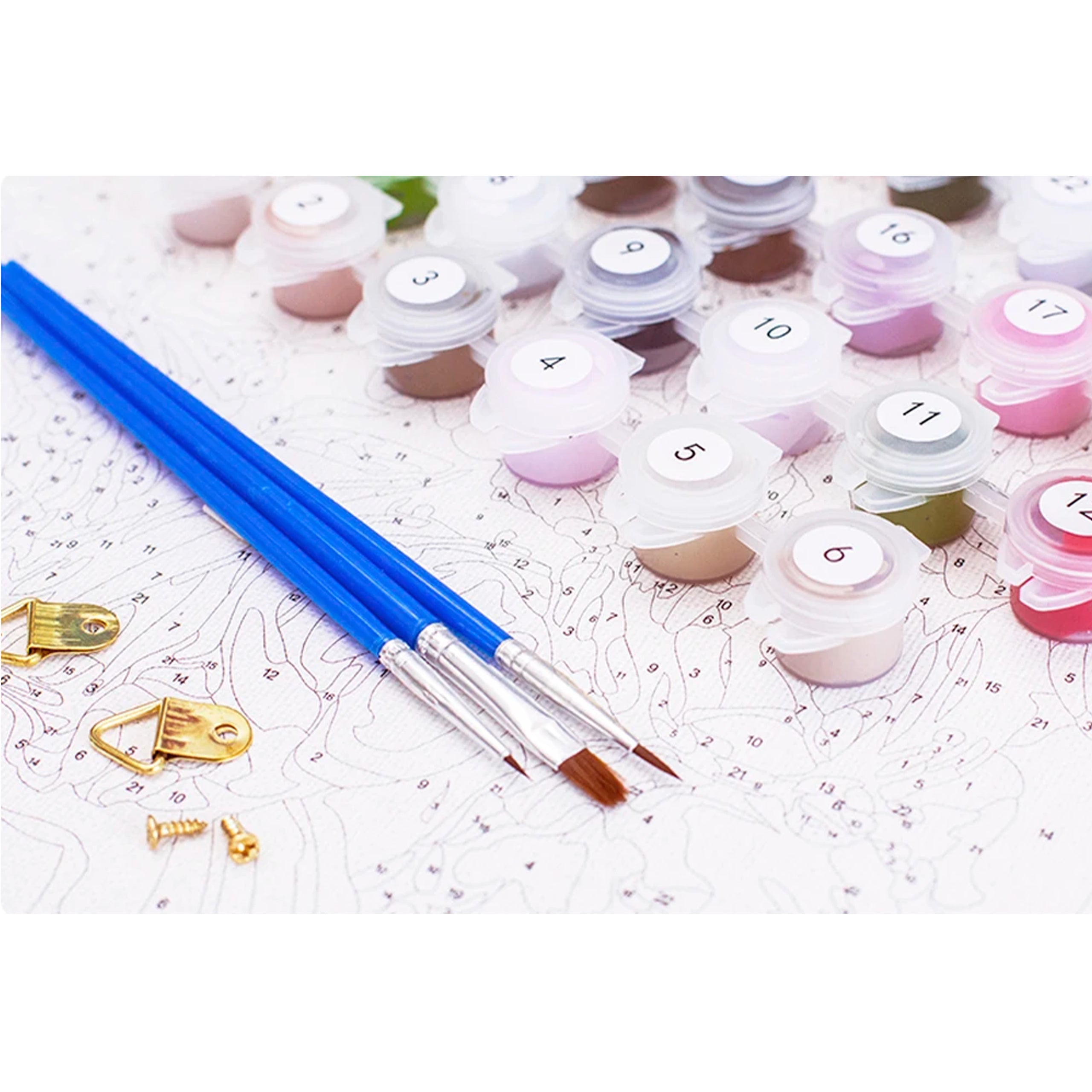 Numbrite järgi maalimise pilt raamiga DIY komplekt pintslid värv lõuend 40x50