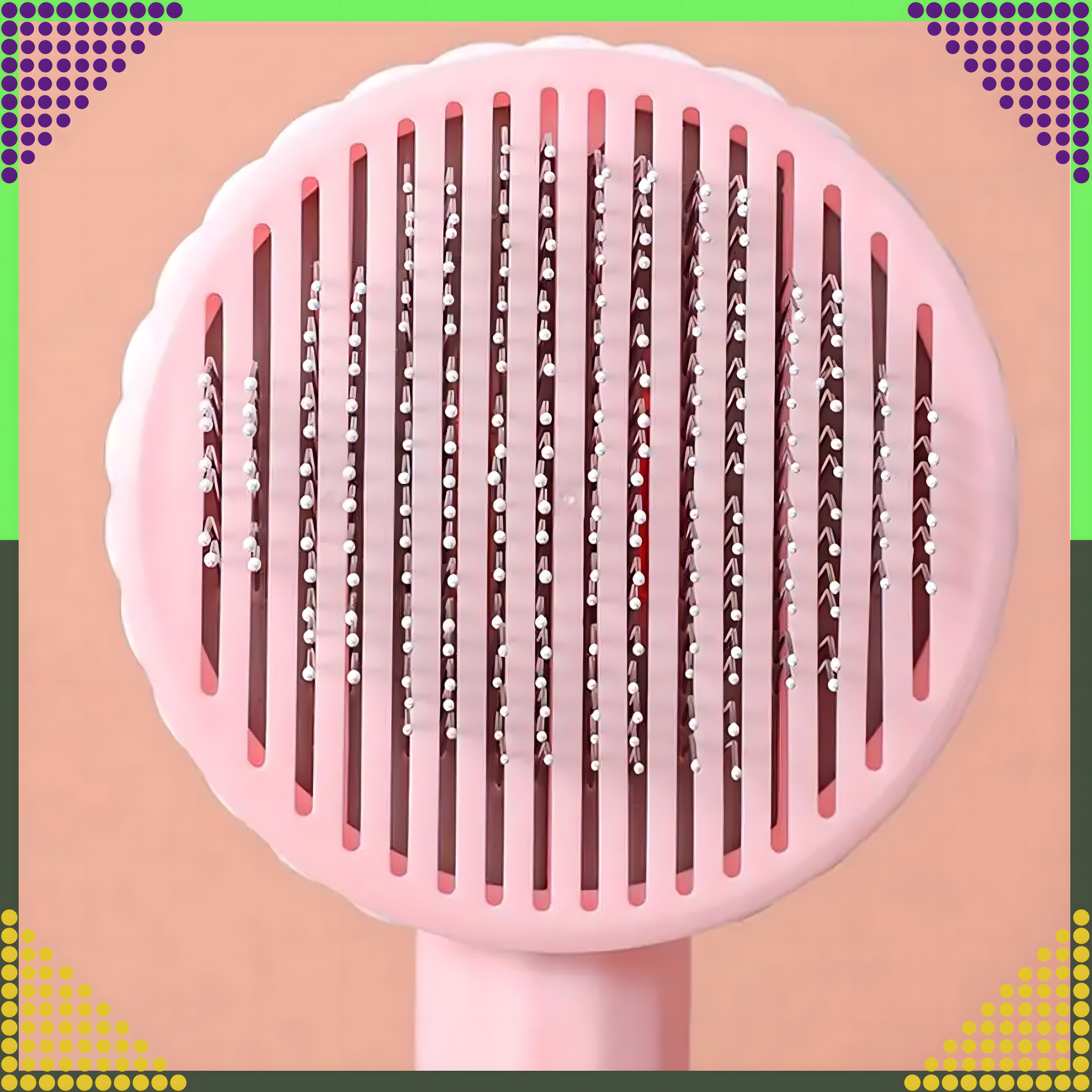 Isepuhastuv hari koera- ja kassikarvadele, ergonoomiline kamm