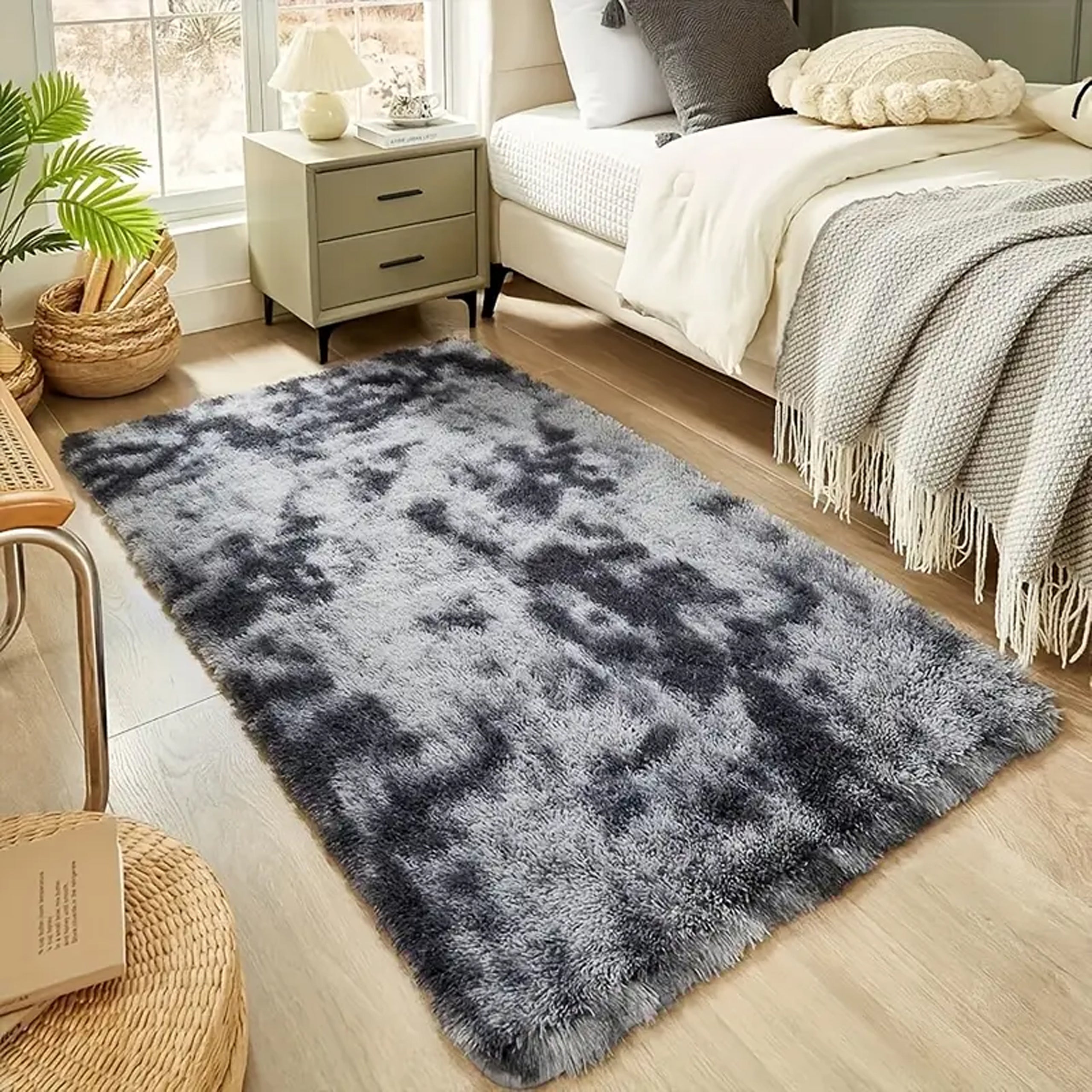 Dywan Plusz Mięciutki Shaggy Gęsty Włochacz Puchaty do Salonu 120x80cm